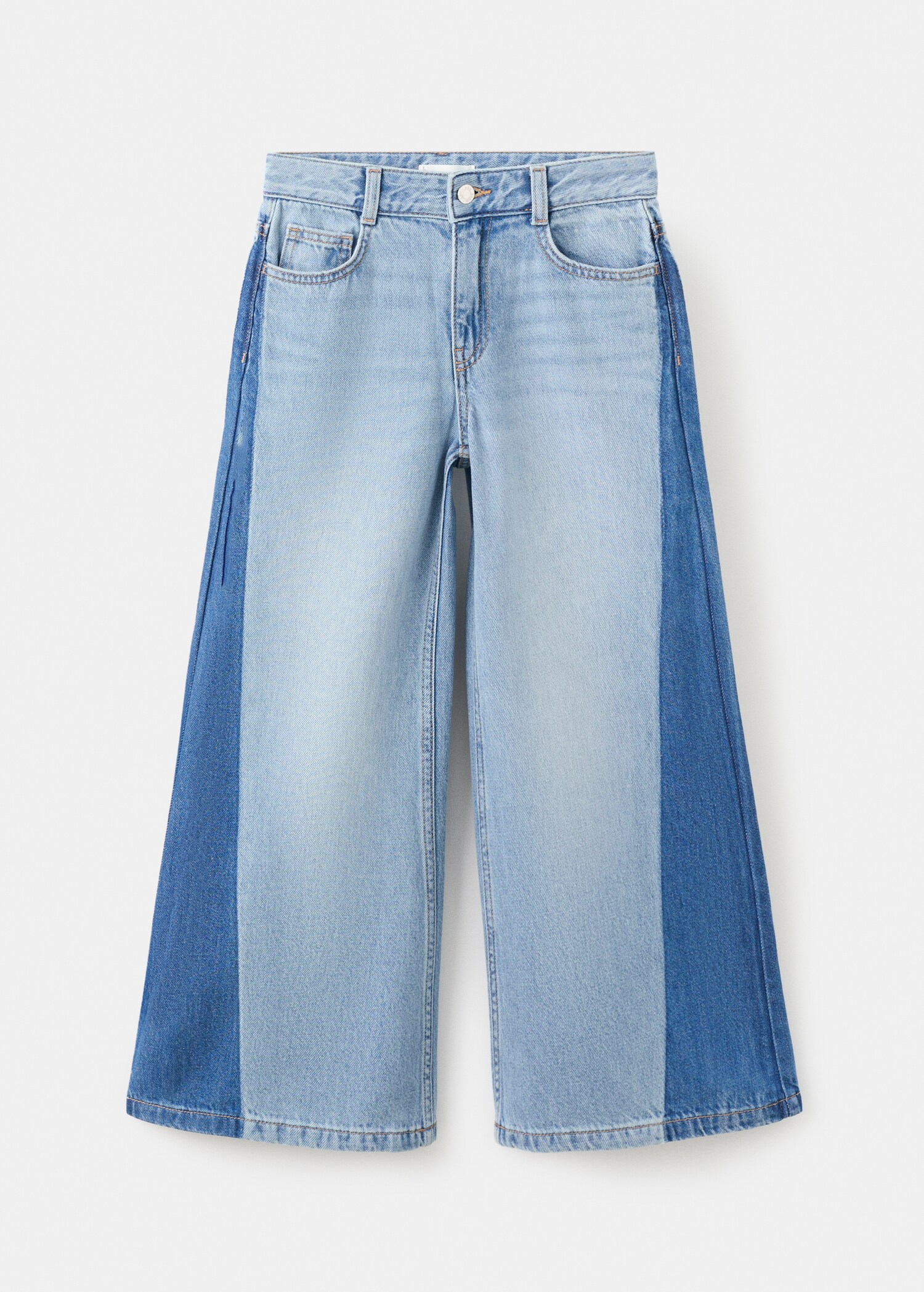 Two-tone wide leg jeans - Article without model