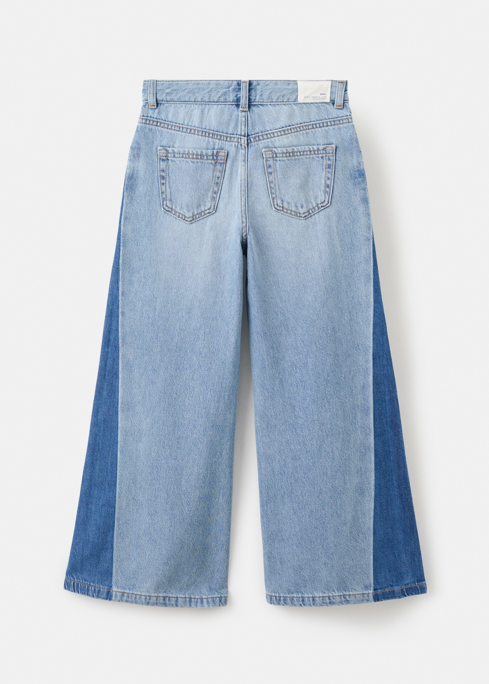 Jean wideleg bicolore - Verso de l’article, Bleu moyen. Ref: 27012893-00.