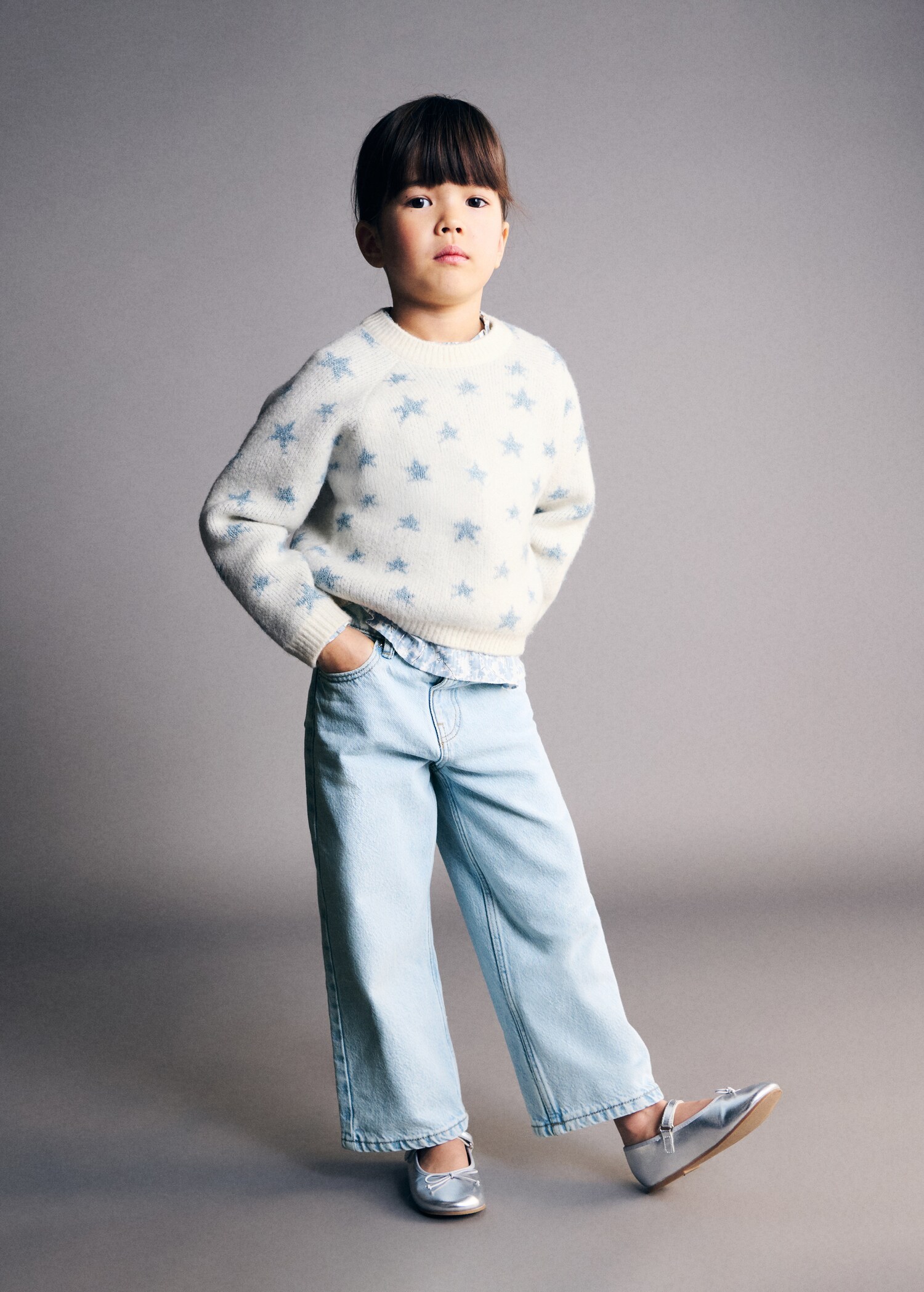 Jeans culotte mid-waist comfort - Medium plane