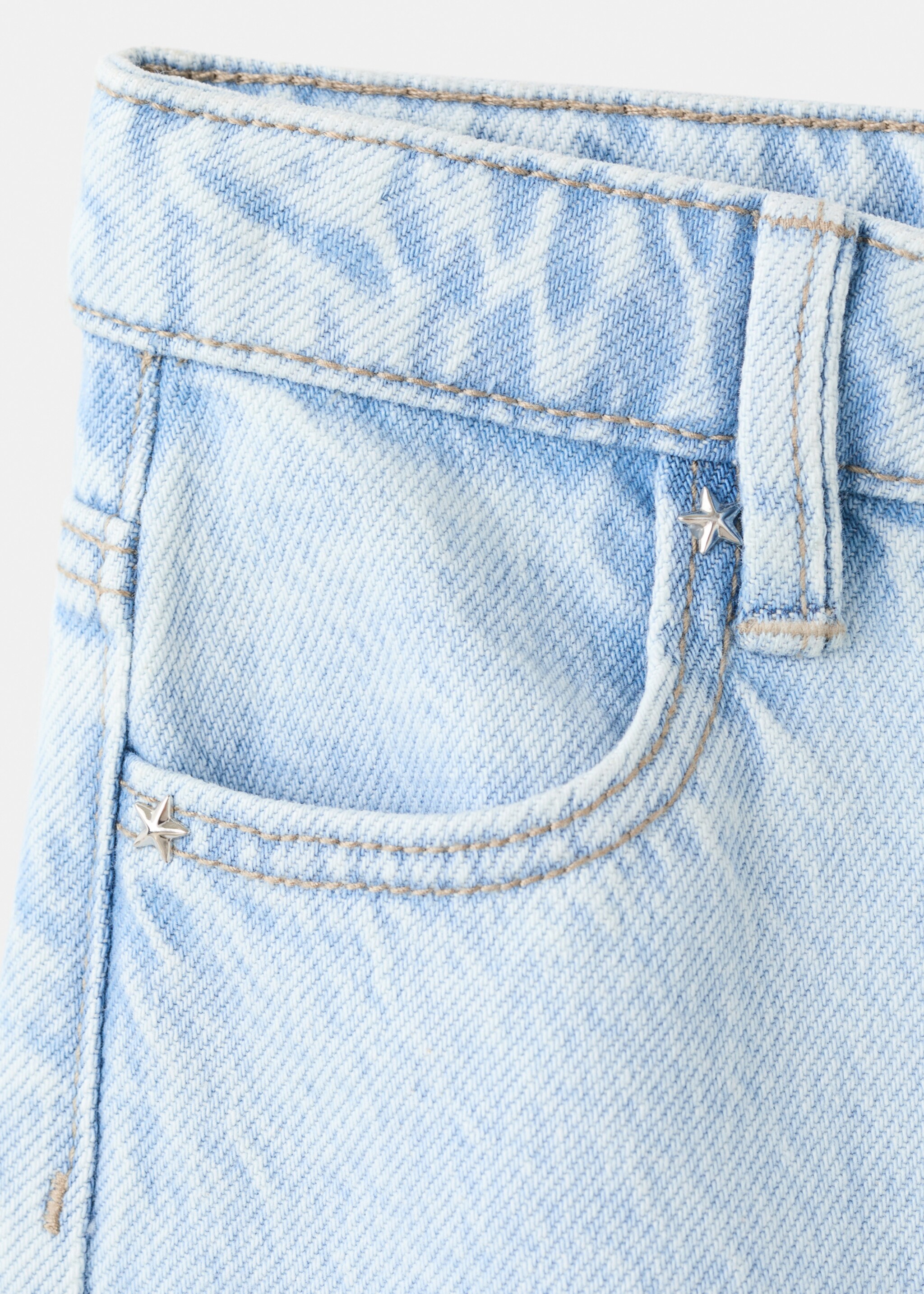 Jeans culote - Details of the article 0, Light Blue. Ref: 27012895-00.
