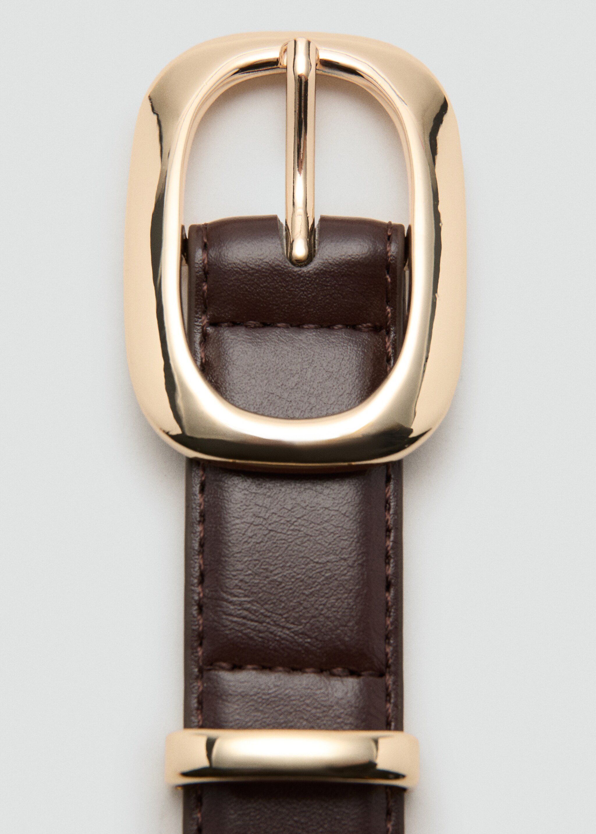 حزام ذو مشبك مربع - رؤية وسط, شوكولاتة. Ref: 27012896-00.