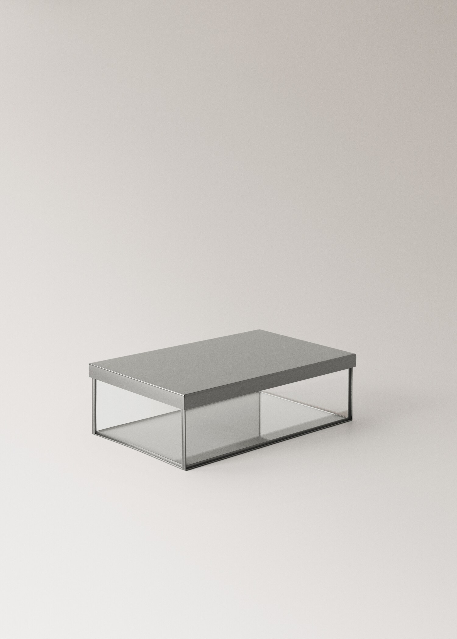 Medium glass box with metal contrast - Details of the article 1
