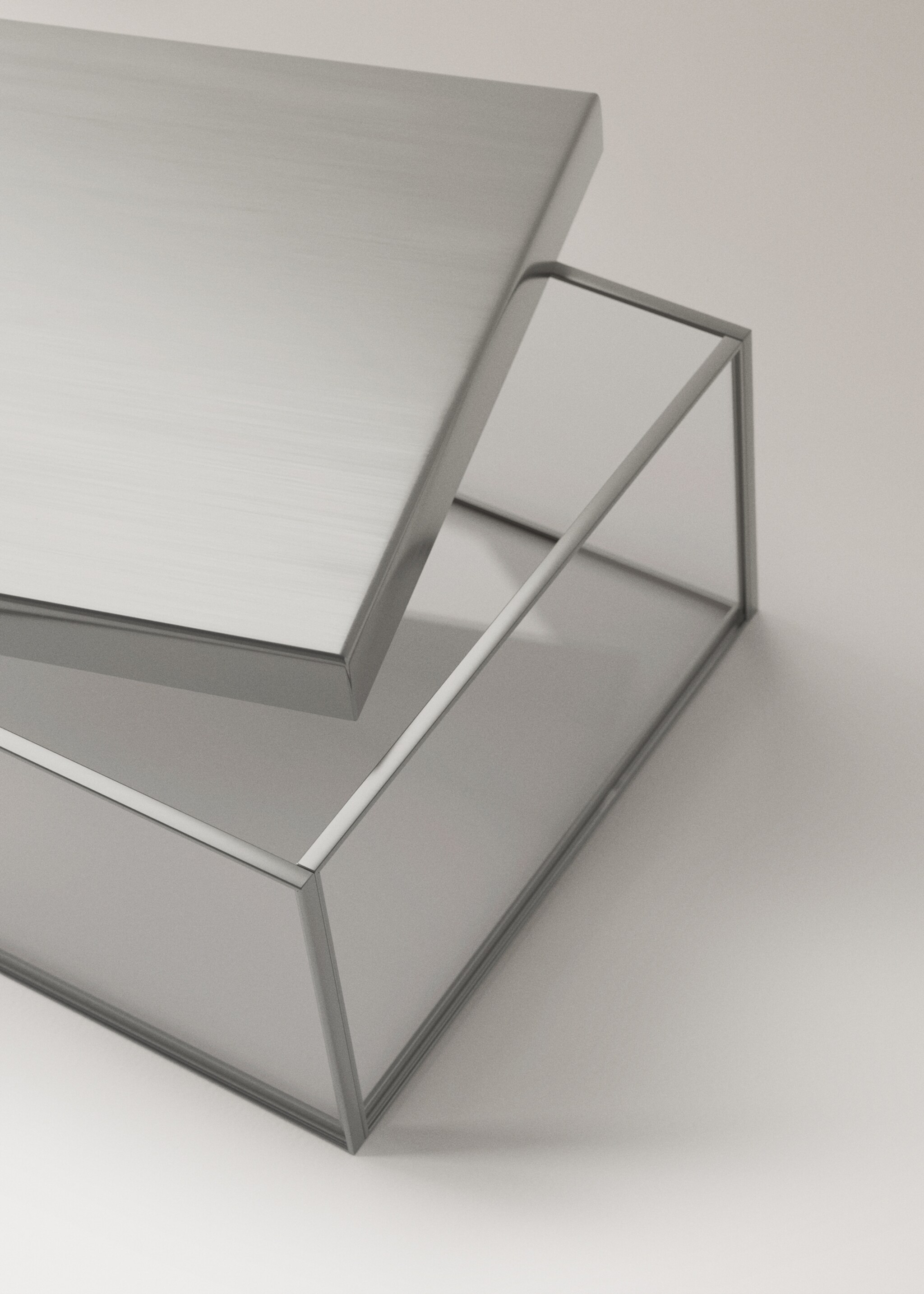 Medium glass box with metal contrast - Details of the article 2, Silver. Ref: 27012908-00.