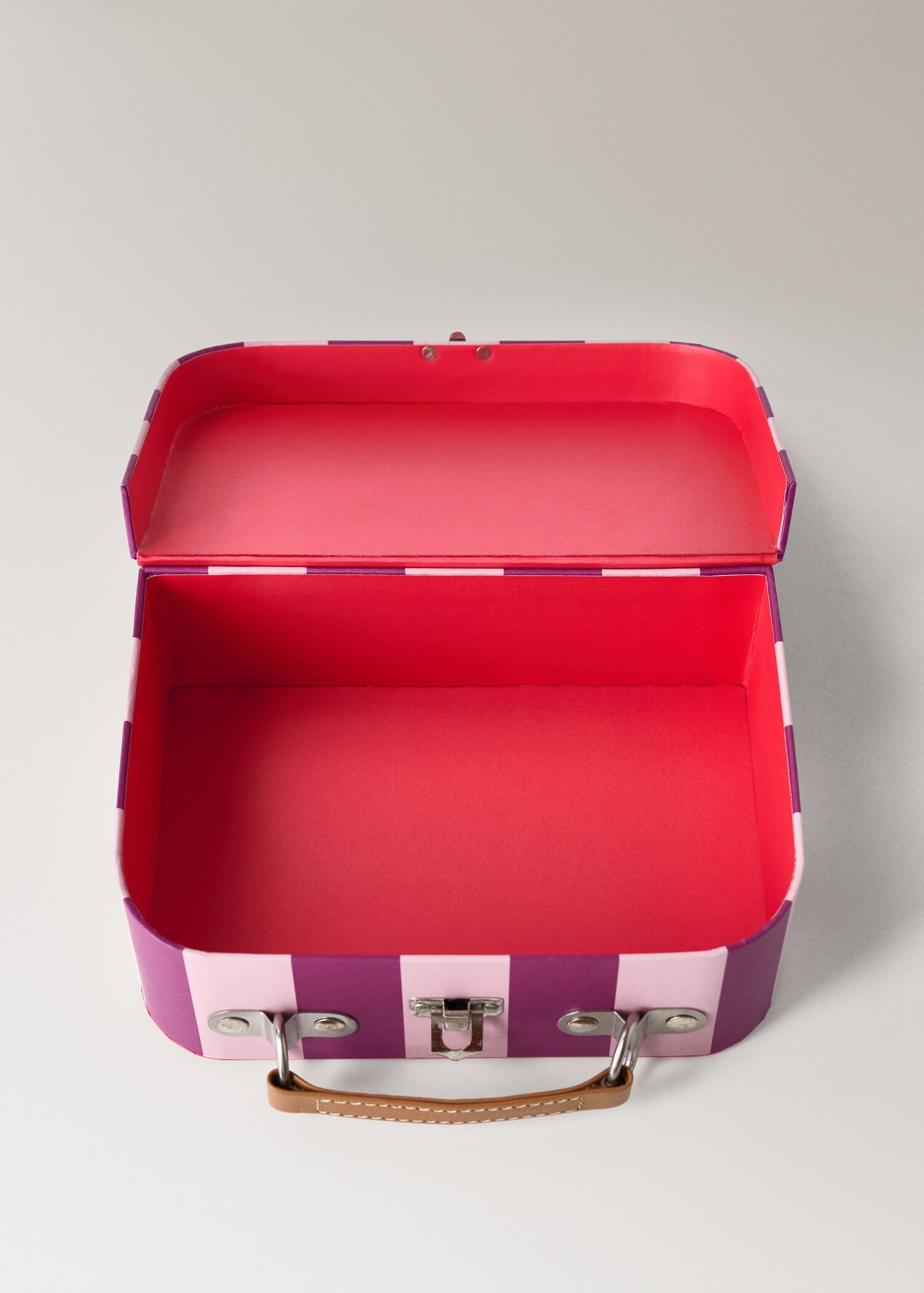 Petit cartable enfant en papier à rayures petit - Détail de l'article 2