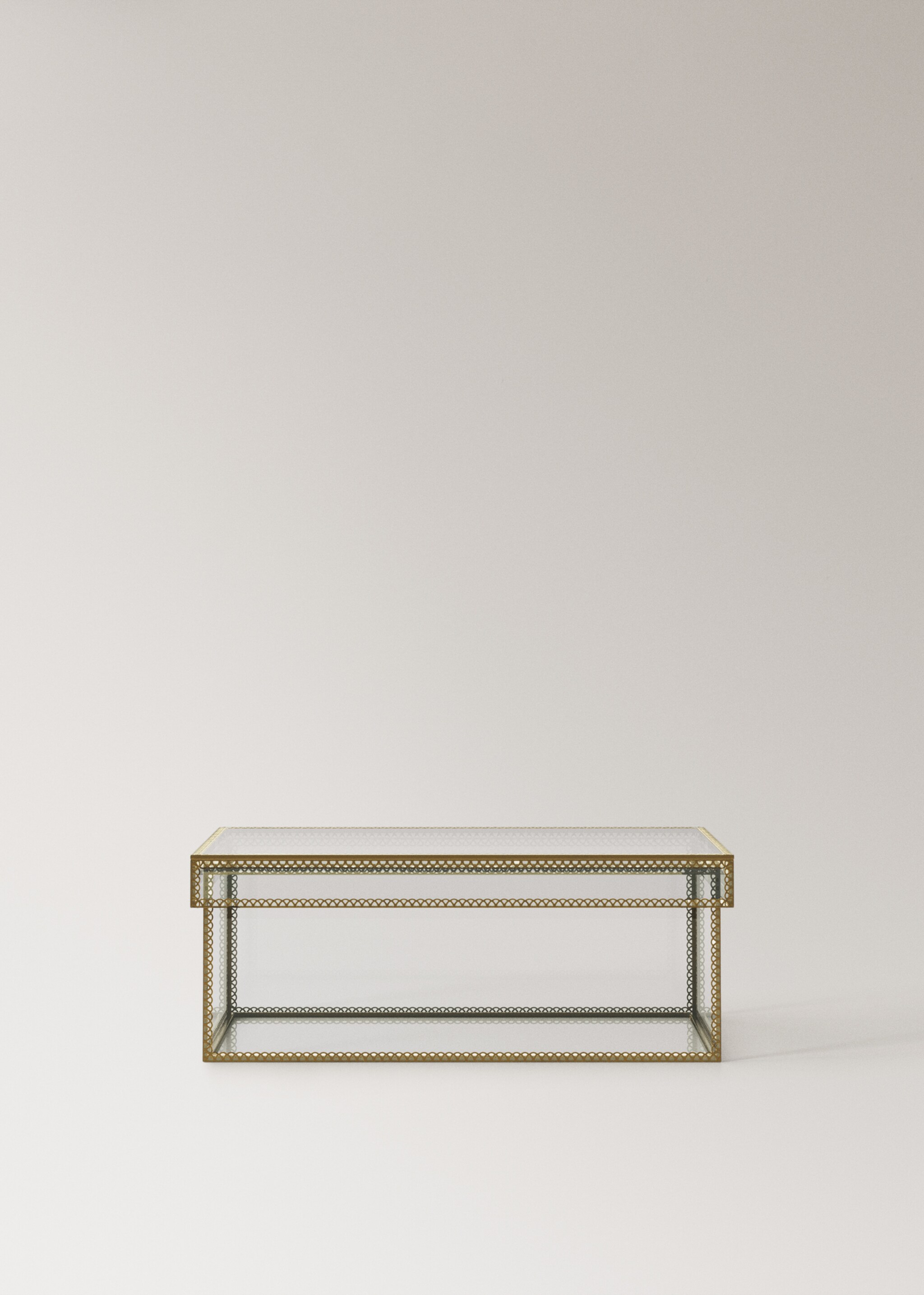 Large metal-edged box - Article without model, Gold. Ref: 27012913-00.