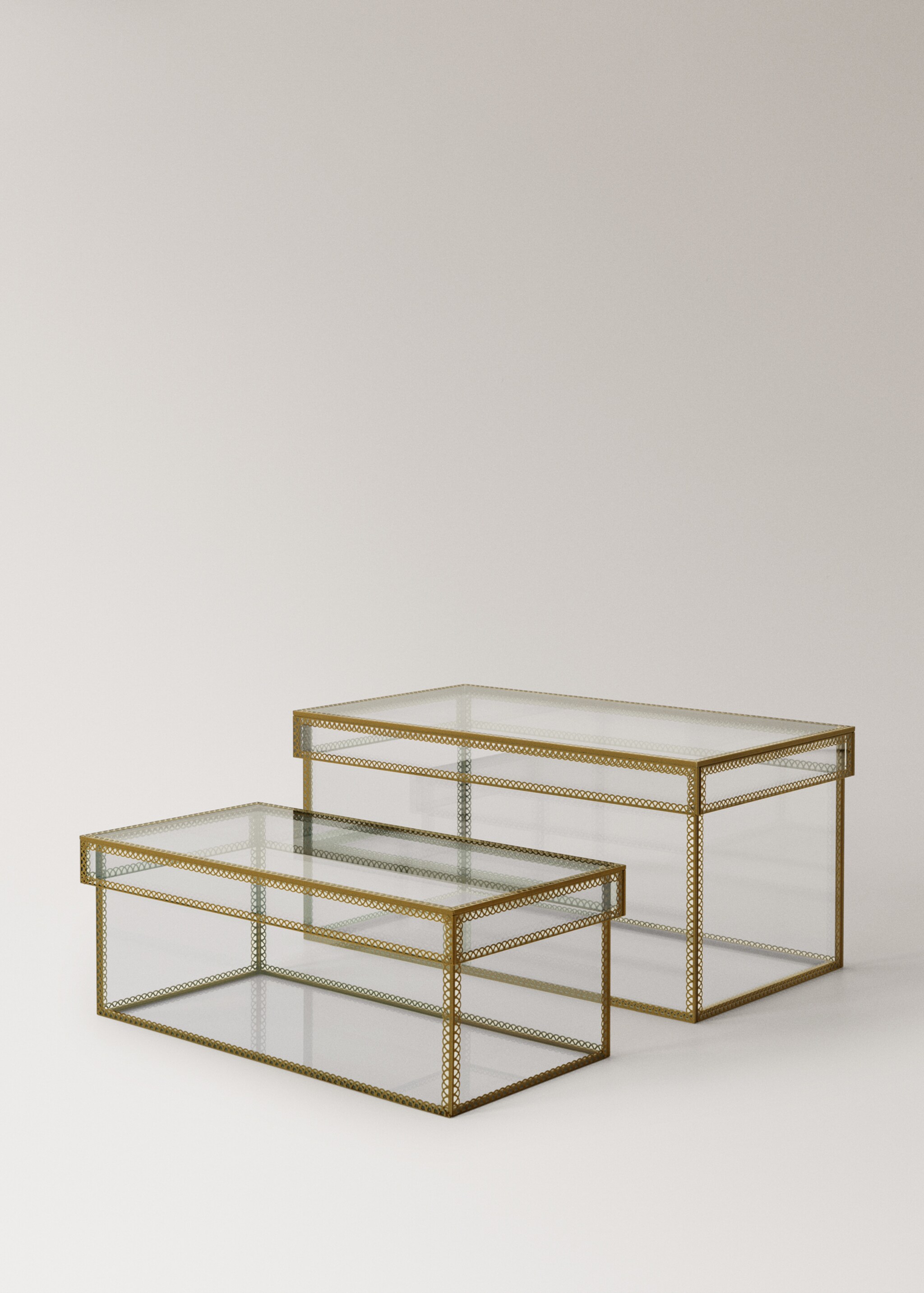 Large metal-edged box - Details of the article 3, Gold. Ref: 27012913-00.