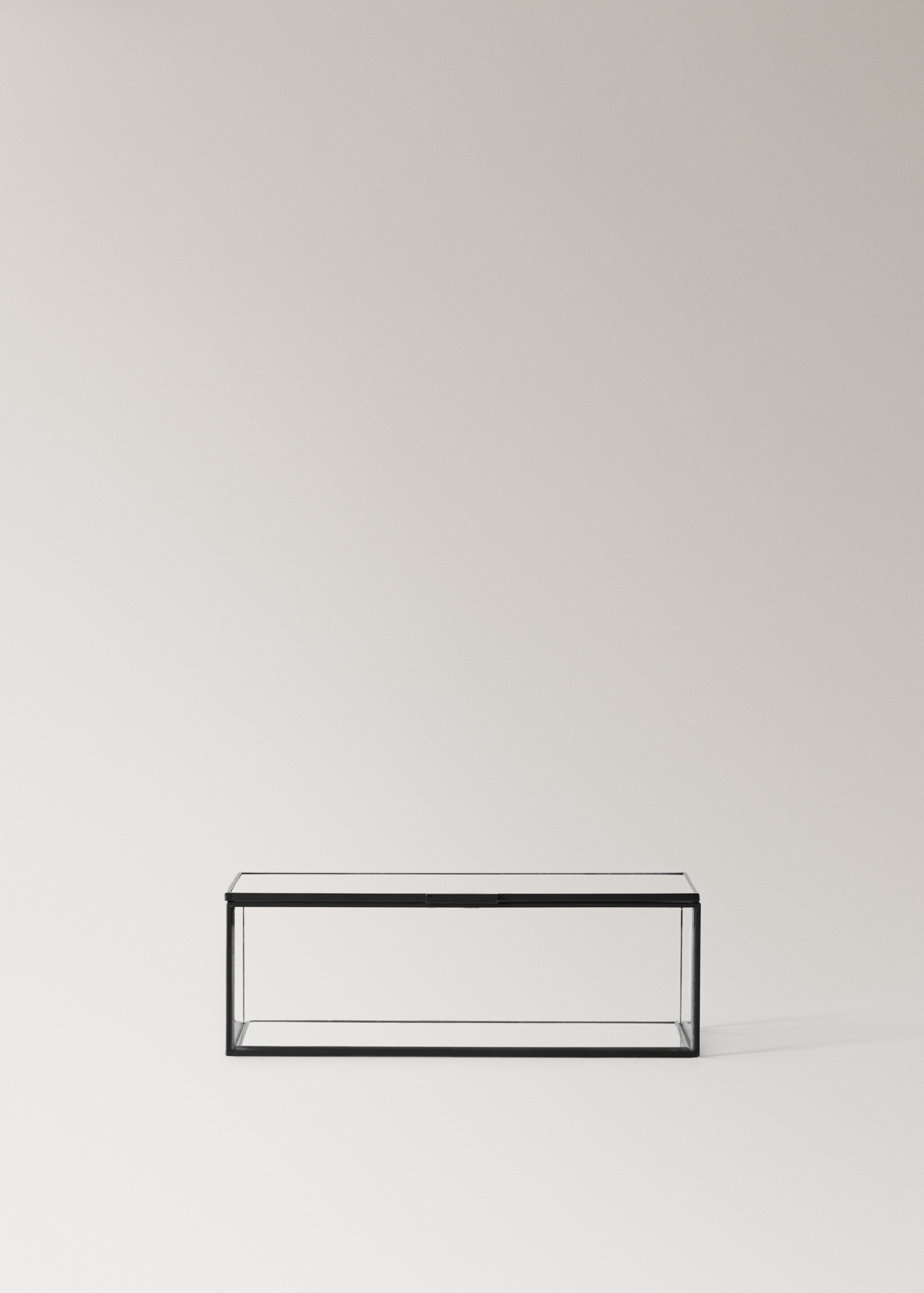 Small glass and metal jewellery box - Article without model, Black. Ref: 27012917-00.