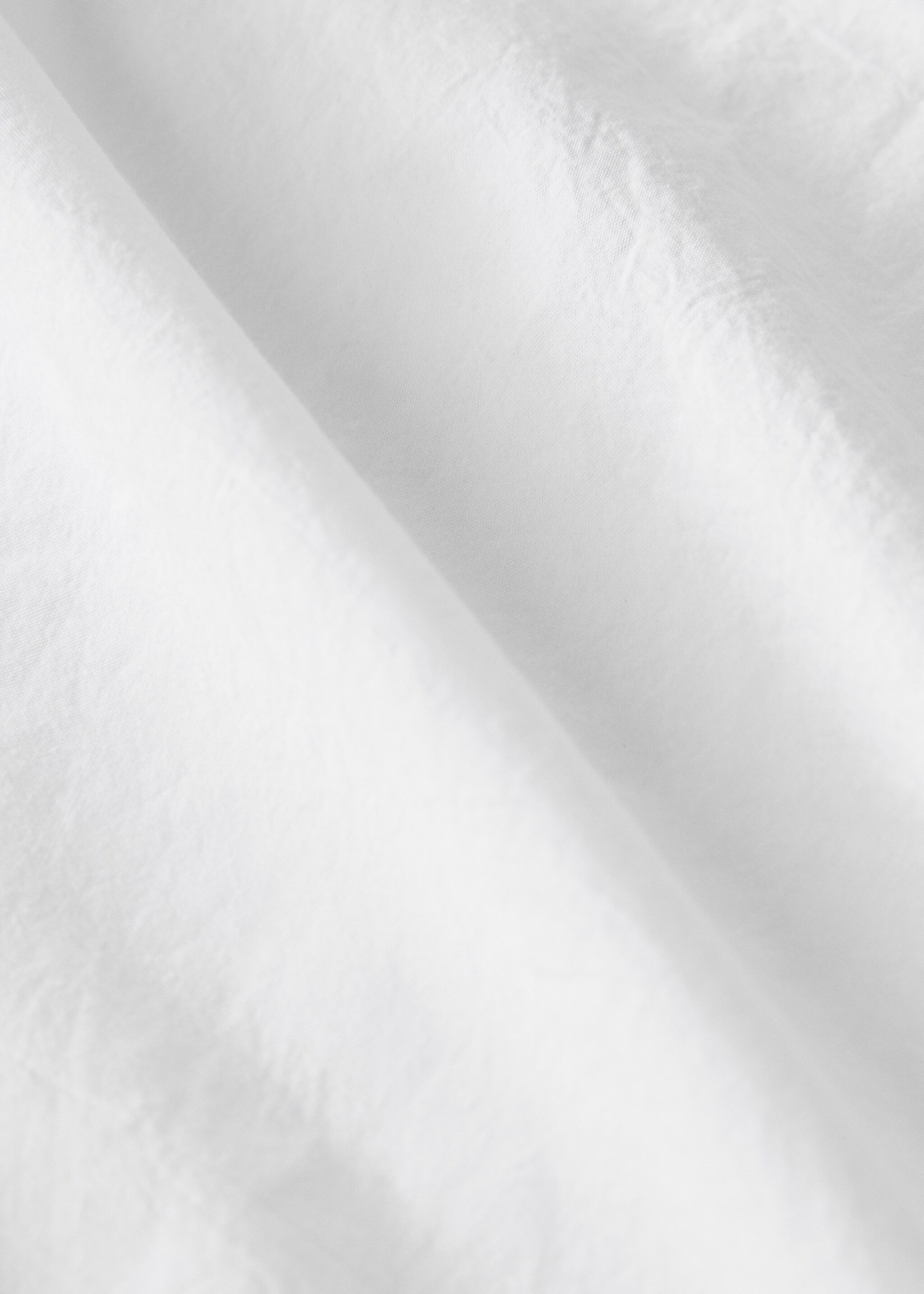 Top sheet cotton garment-dyed wide lace Bed 150/160 cm - Details of the article 3, White. Ref: 27012927-00.