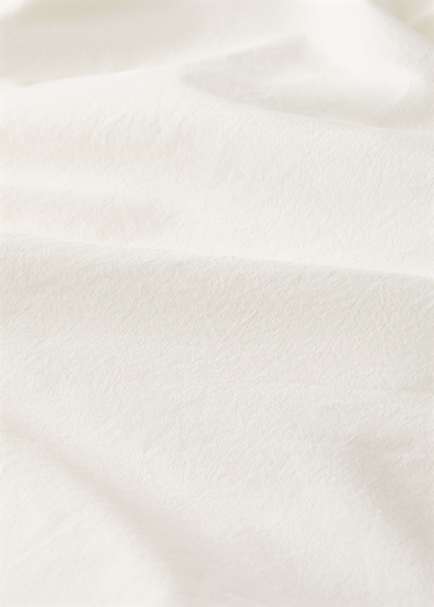 Cotton garment-dyed top sheet with linen ruffle for 90 cm bed - Details of the article 3