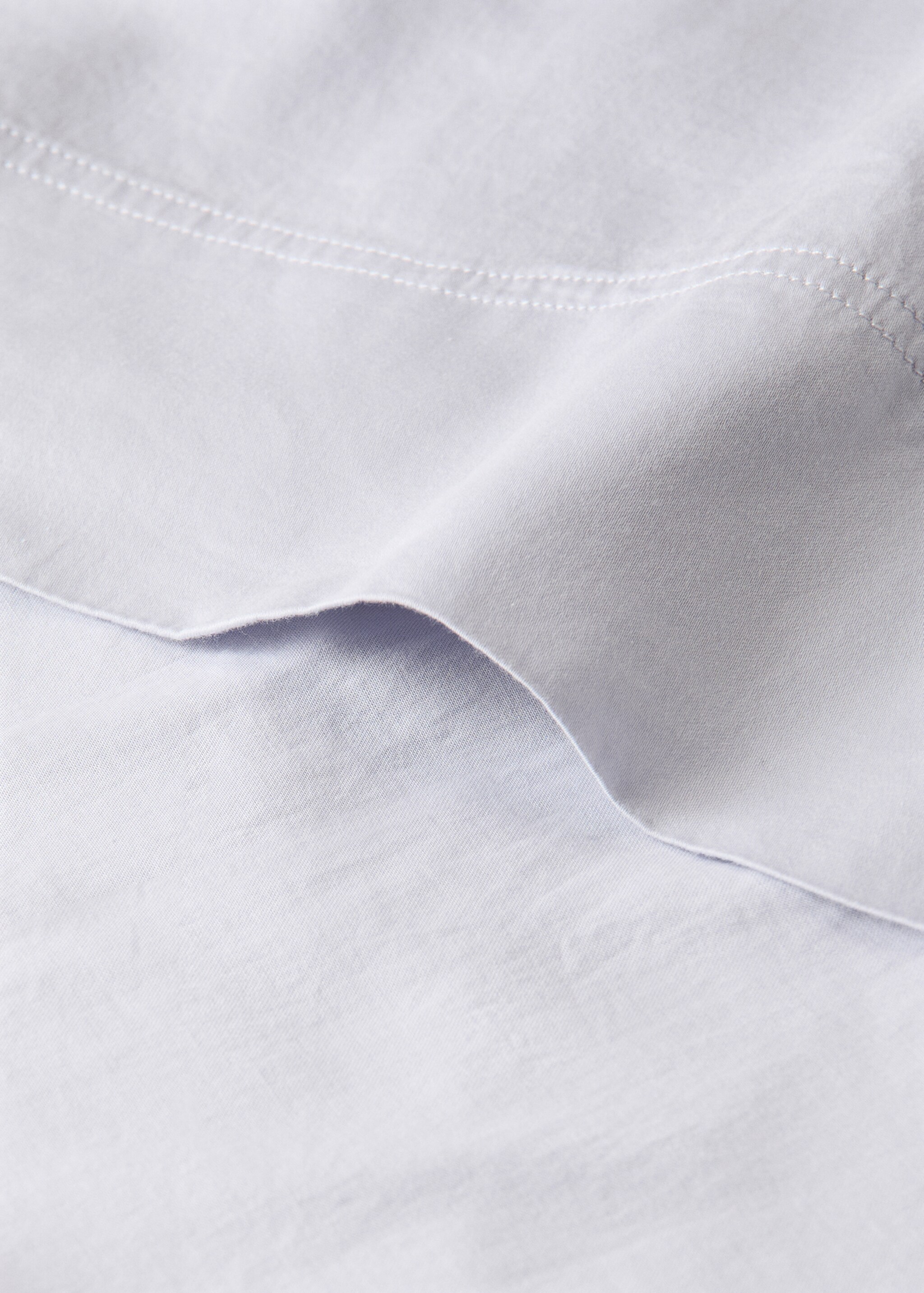 Double-stitched satin top sheet for 180/200 cm bed - Details of the article 1, Light/Pastel Purple. Ref: 27012938-00.