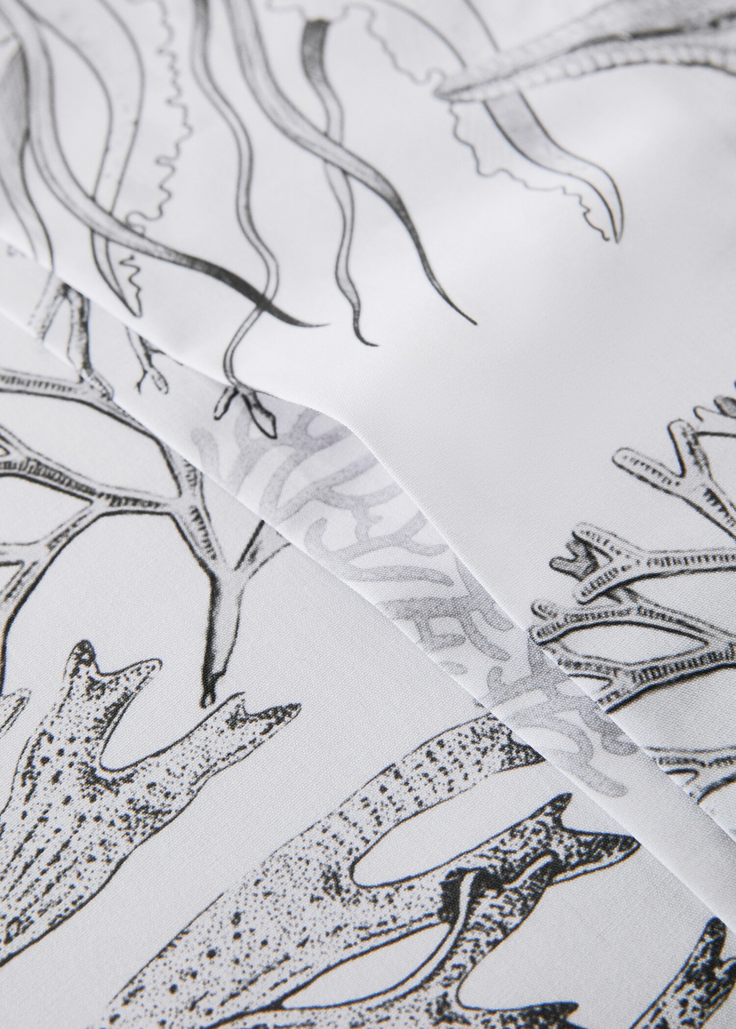 Printed percale pillowcase with sea print 45x110 cm - Details of the article 1