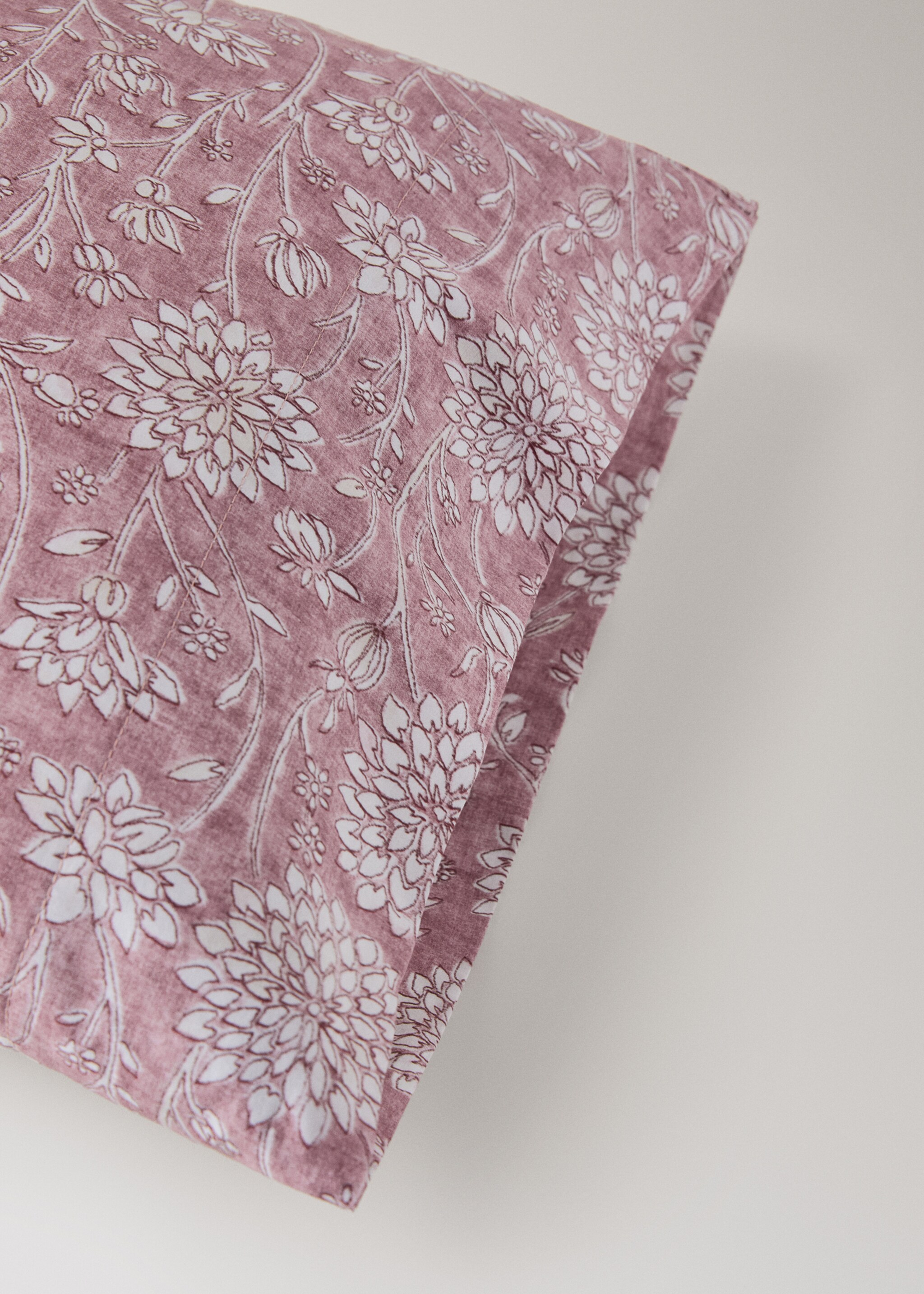 Fine stripe print pillow cover 45X110 cm - Details of the article 1, Pale Pink. Ref: 27012949-00.