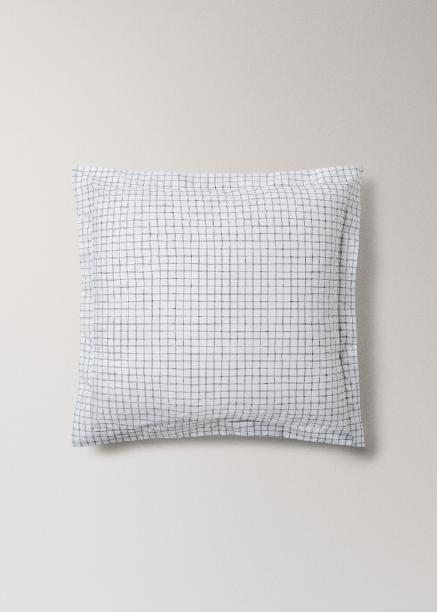 Dos fundas almohada percal cuadros 60x60 cm - Artículo sin modelo