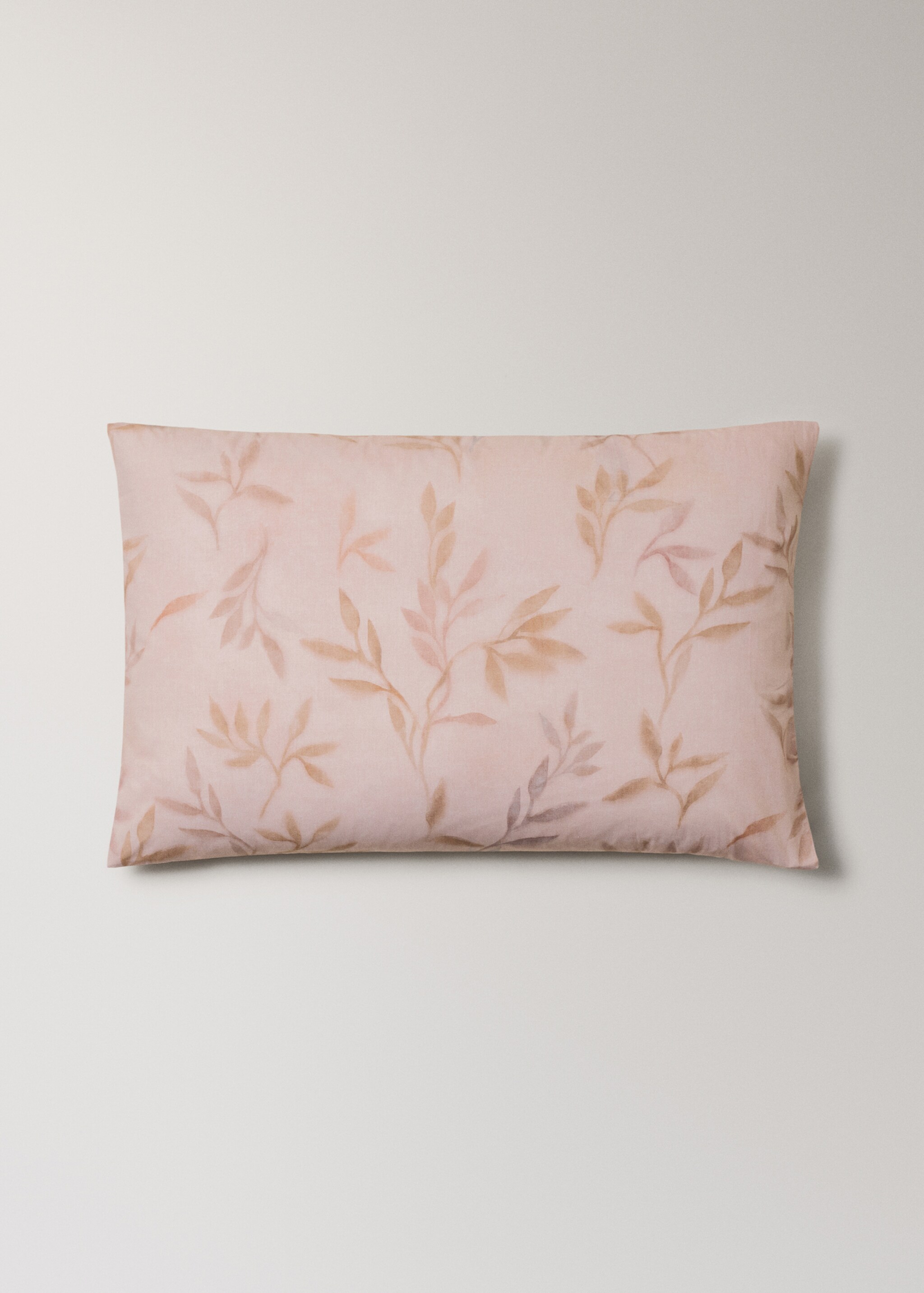 Dues fundes coixí cotó percala estampat fulles 50x75 cm - Article sense model, Préssec. Ref: 27012974-00.