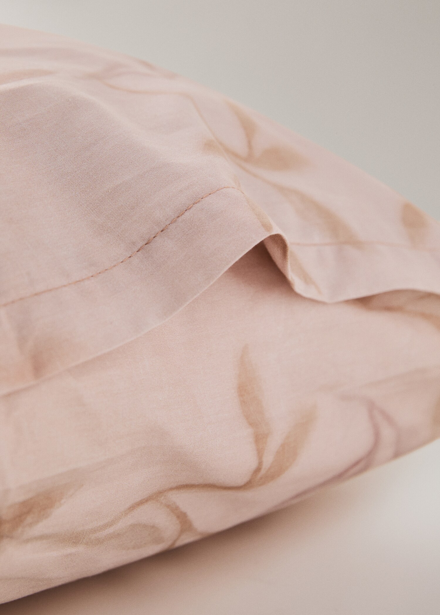 Dues fundes coixí cotó percala estampat fulles 50x75 cm - Detall de l'article 1