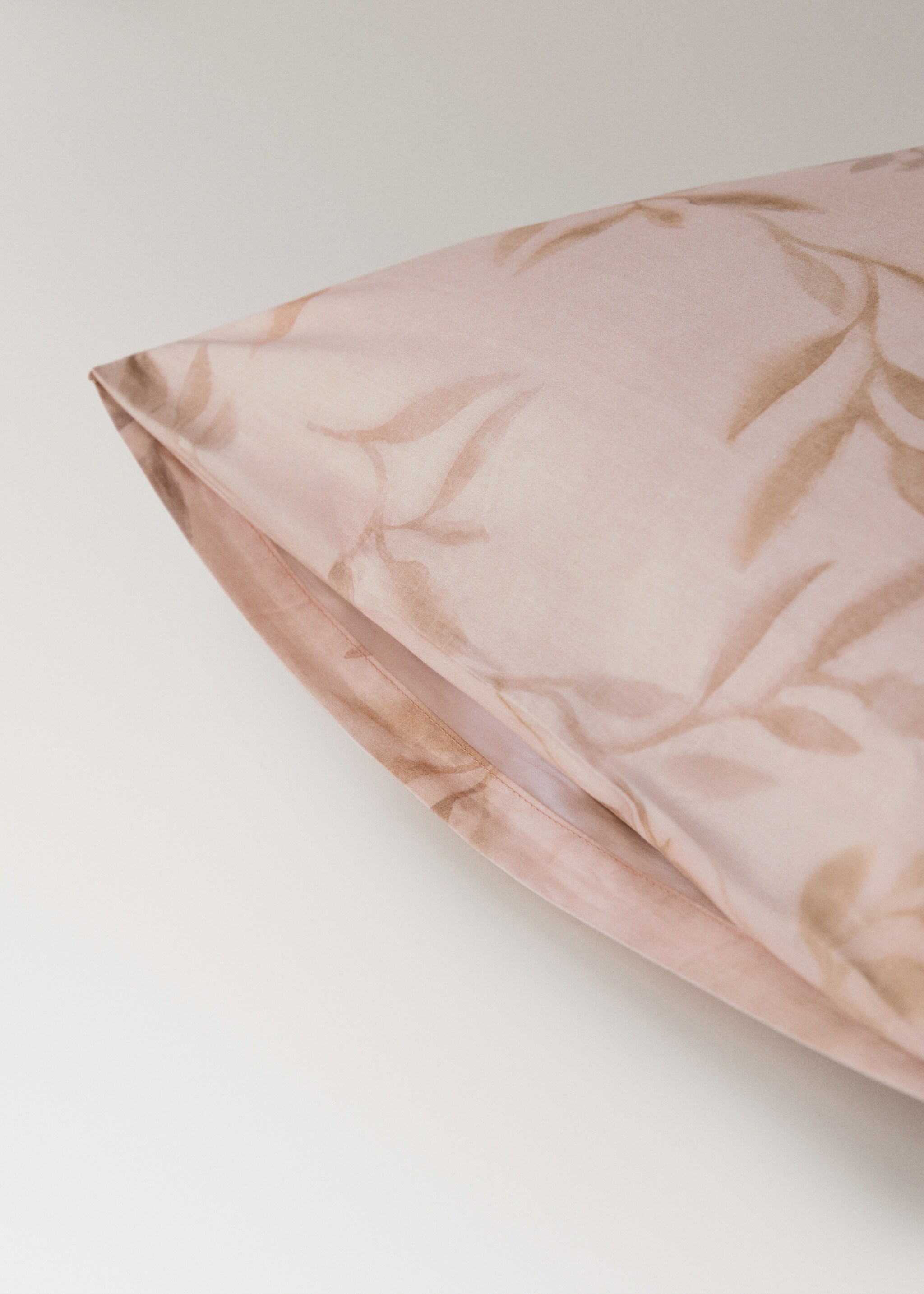 Dues fundes coixí cotó percala estampat fulles 50x75 cm - Detall de l'article 2, Préssec. Ref: 27012974-00.