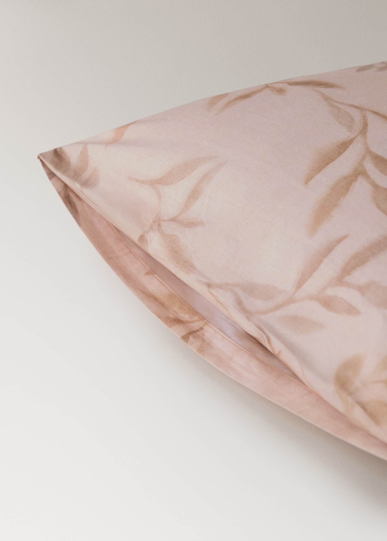 Dues fundes coixí cotó percala estampat fulles 50x75 cm - Detall de l'article 2