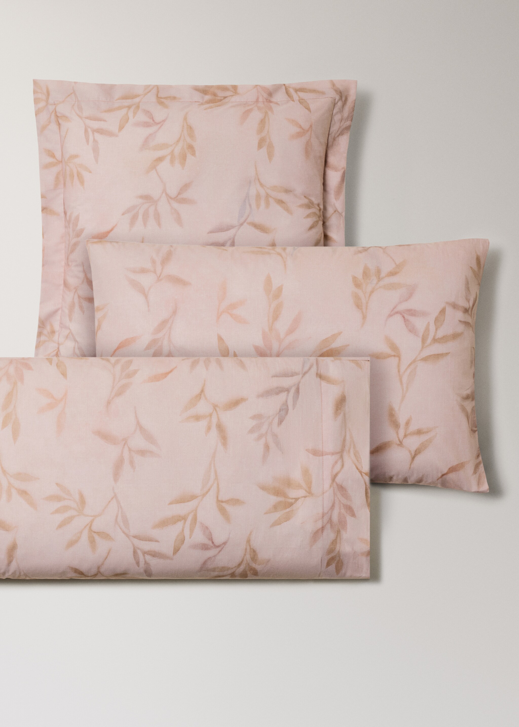 Dues fundes coixí cotó percala estampat fulles 50x75 cm - Detall de l'article 4, Préssec. Ref: 27012974-00.