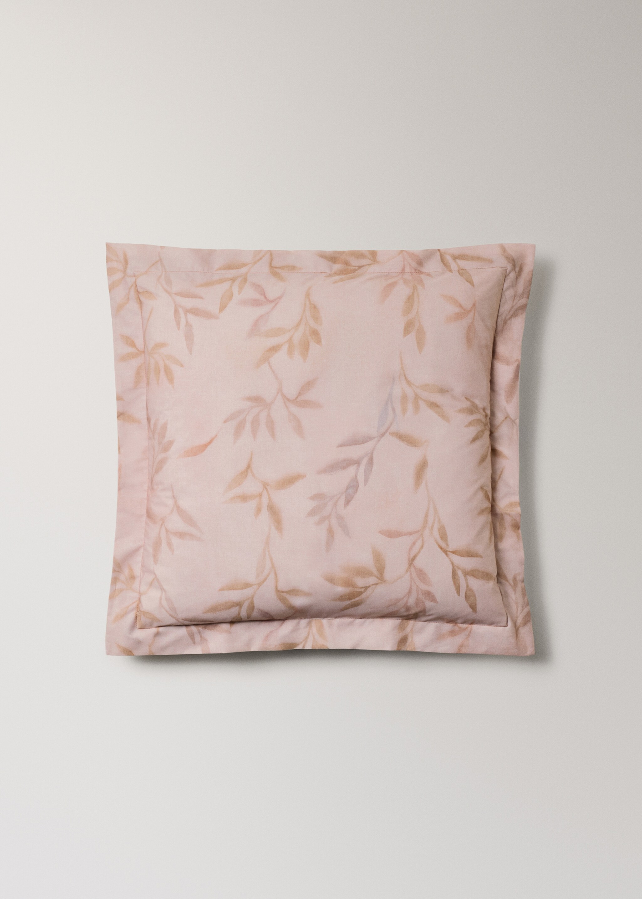 Dues fundes coixí cotó percala estampat fulles 60x60 cm - Article sense model, Préssec. Ref: 27012975-00.