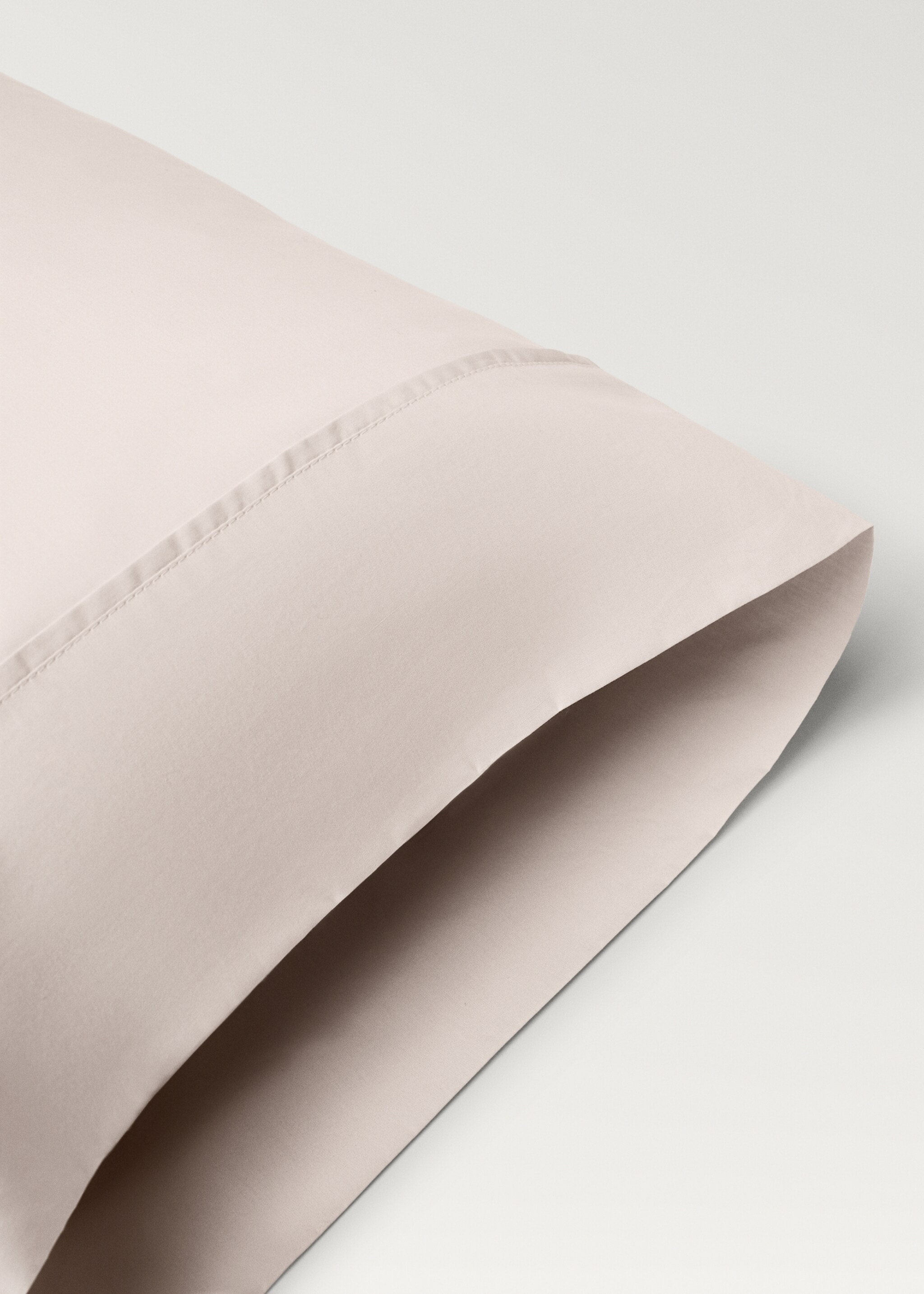 Zwei Kopfkissenbezüge aus Baumwoll-Perkal, 300er Fadendichte, 50 x 75 cm - Detail des Artikels 1, Hellgrau/Pastellgrau. Ref: 27012983-00.