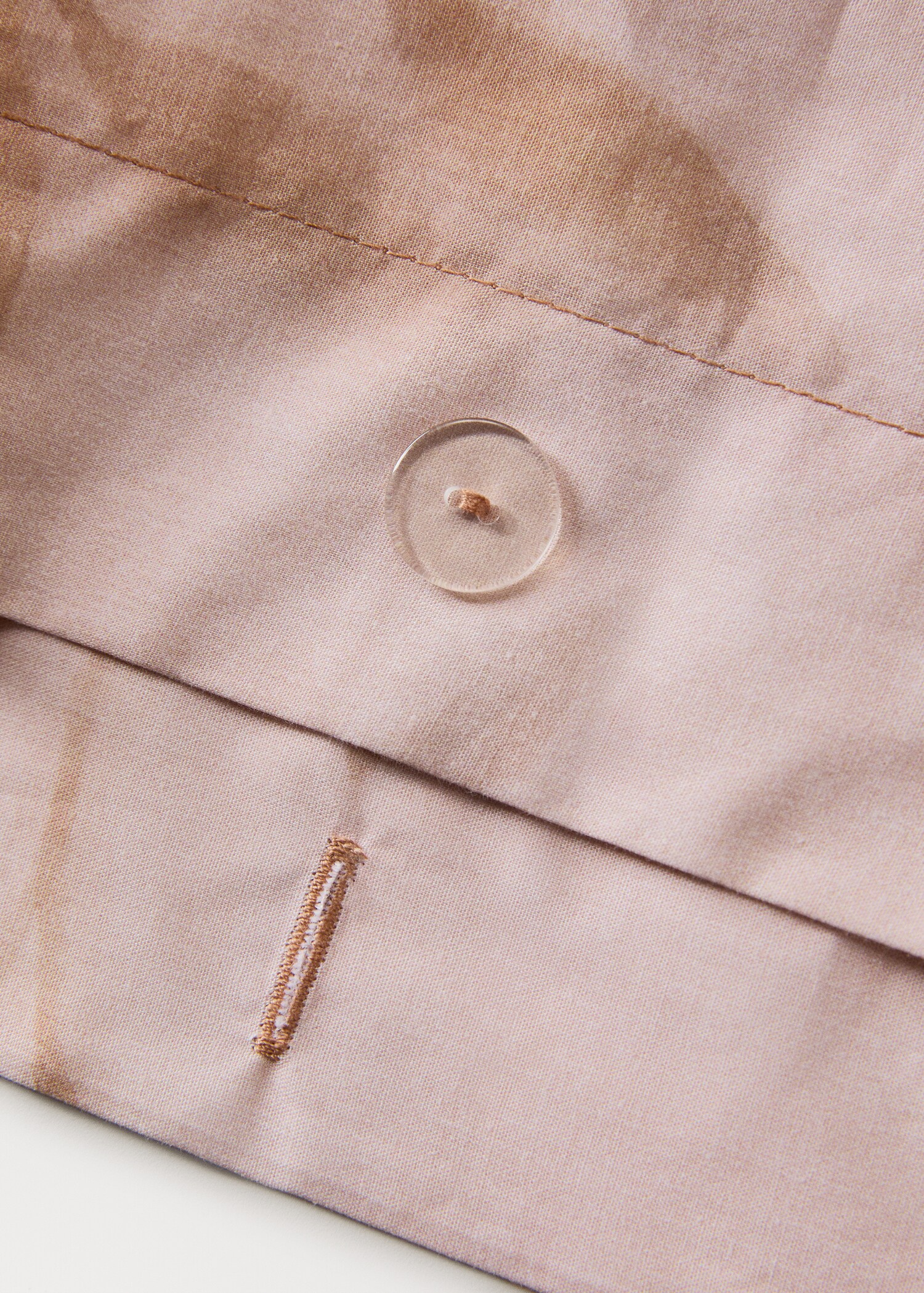 Printed leaf percale cotton duvet cover for 180/200 cm bed - Details of the article 1