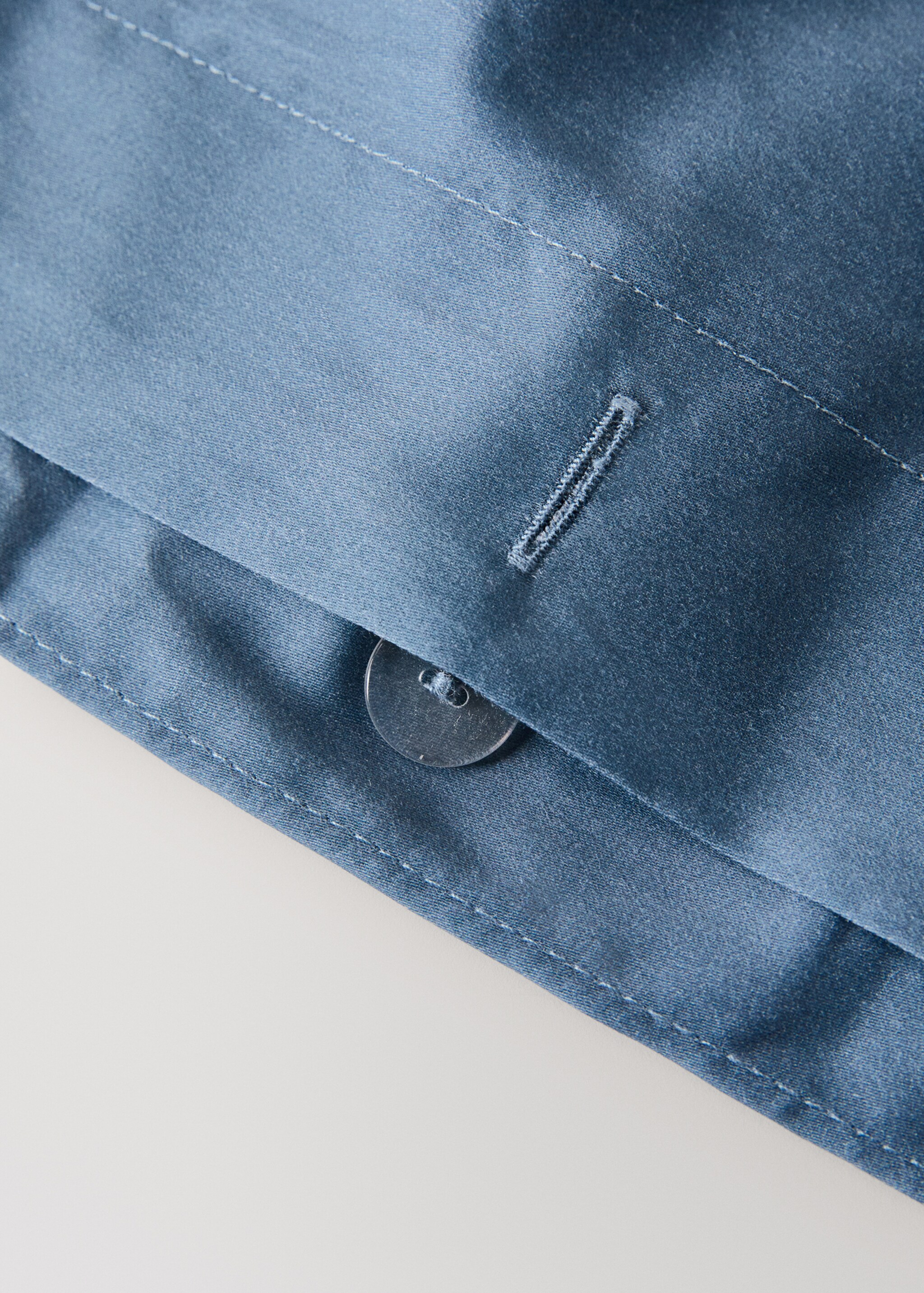 Degraded satin cotton duvet cover Bed 150/160 cm - Details of the article 1, Blue. Ref: 27013053-00.