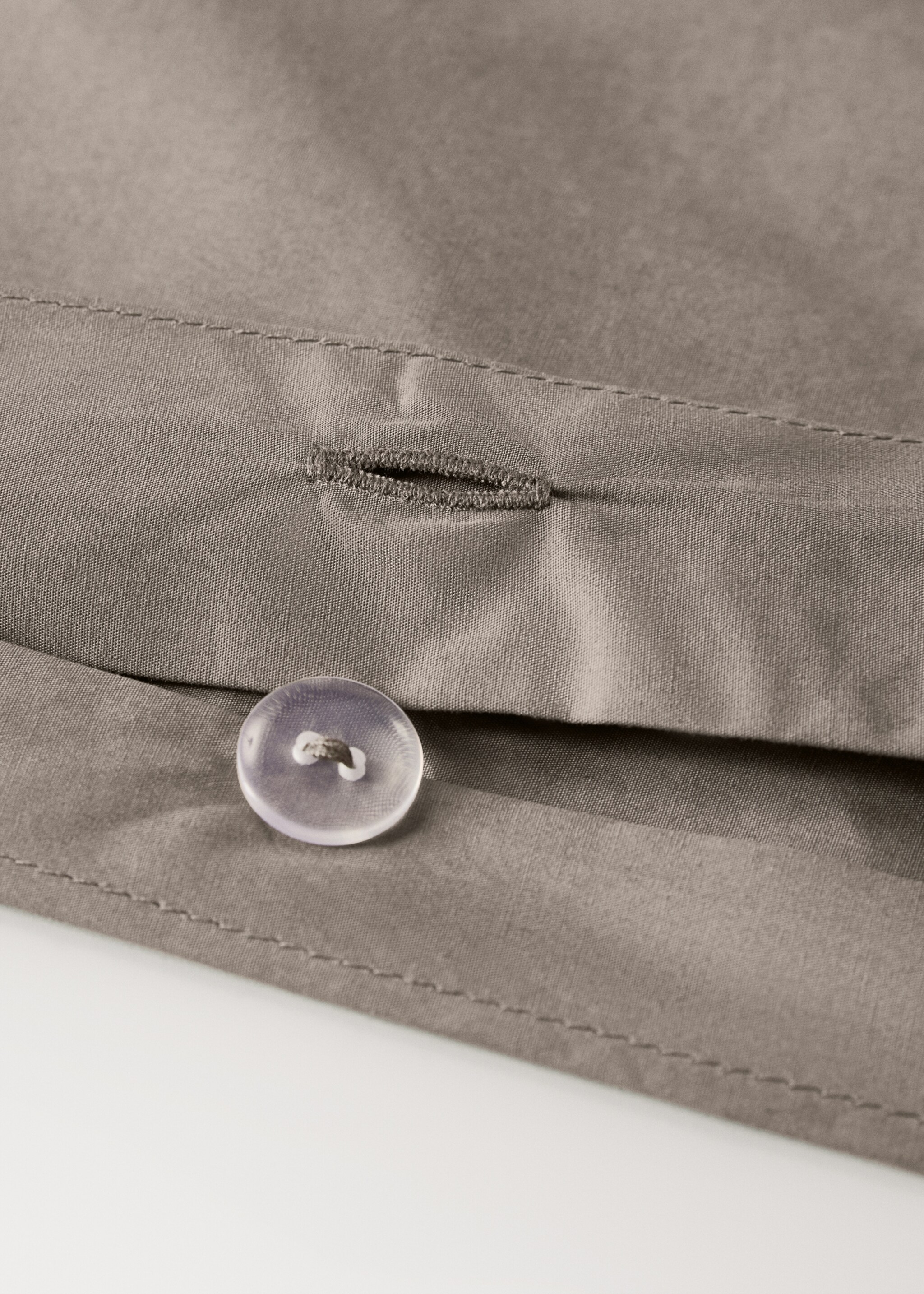 Poszwa na kołdrę z bawełnianego perkalu 300 TC na łóżko 90 cm - Szczegóły artykułu 1, Kawowy. Ref: 27013055-00.