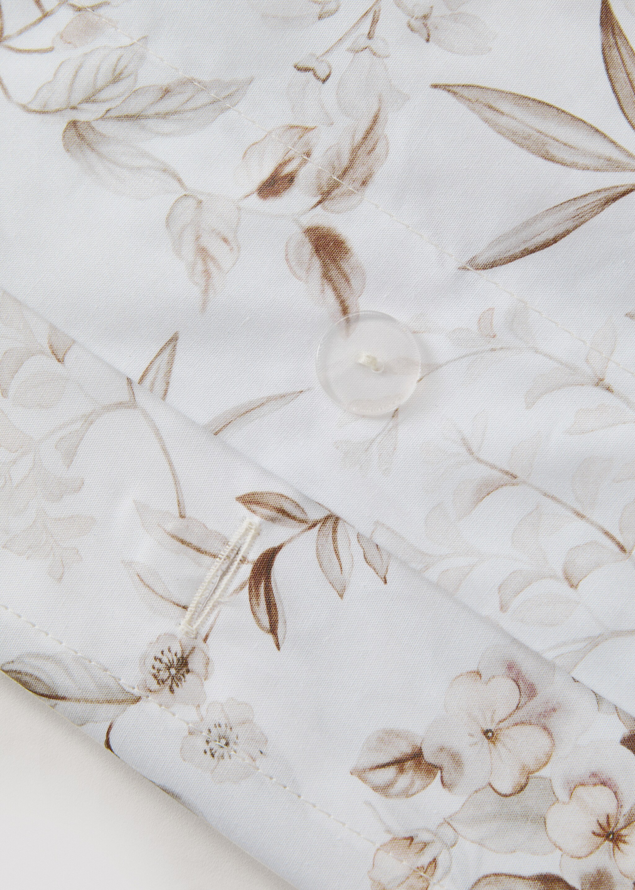 Garden floral print duvet cover Bed 135/140 cm - Details of the article 2, Peach. Ref: 27013060-00.