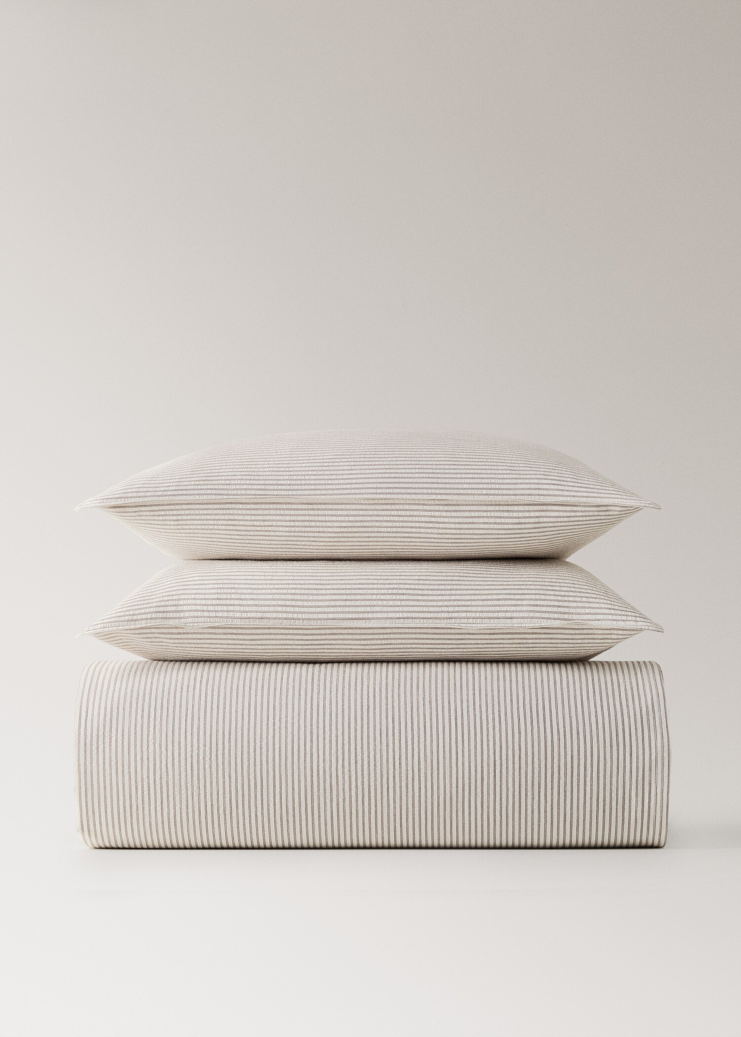 Seersucker cotton duvet cover with fine stripes for 90 cm bed - Article without model