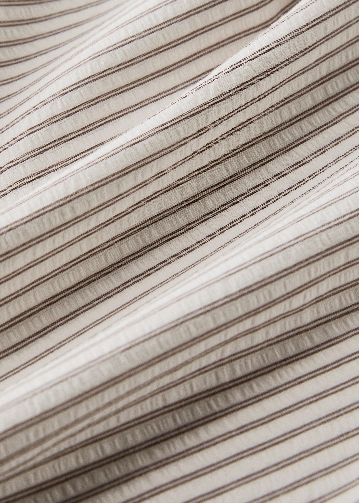Seersucker cotton duvet cover with fine stripes for 180/200 cm bed - Details of the article 1