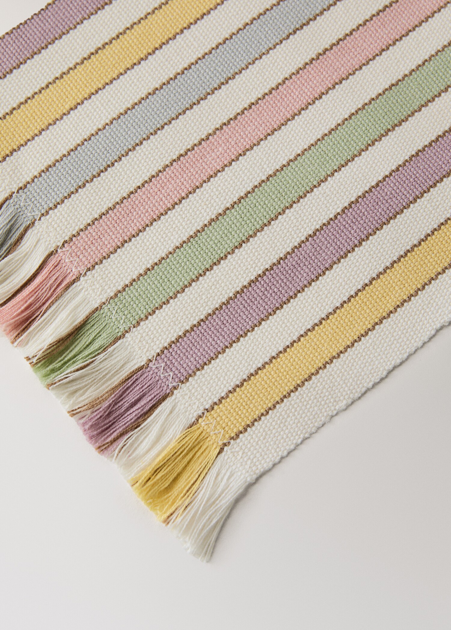 Yarn-dyed bicolour striped table mats - Details of the article 2