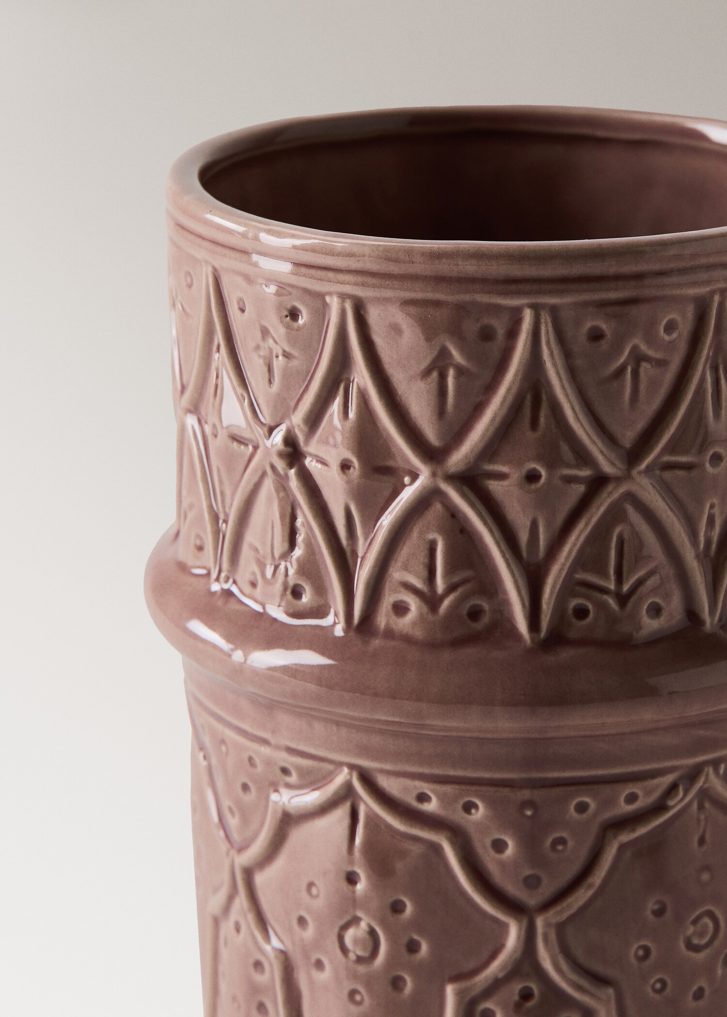 Velká kameninová váza s reliéfním vzorem - Detail zboží 1