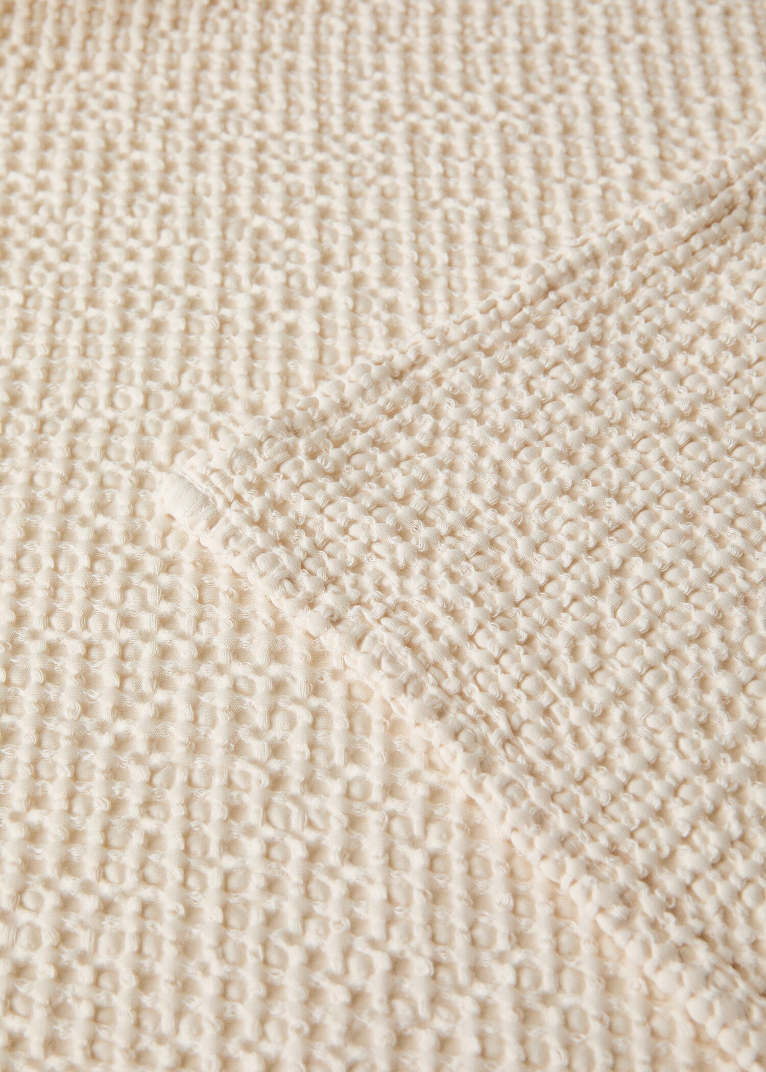 Couvre-lit coton garment-dyed gaufré lit 180/200 cm - Détail de l'article 1