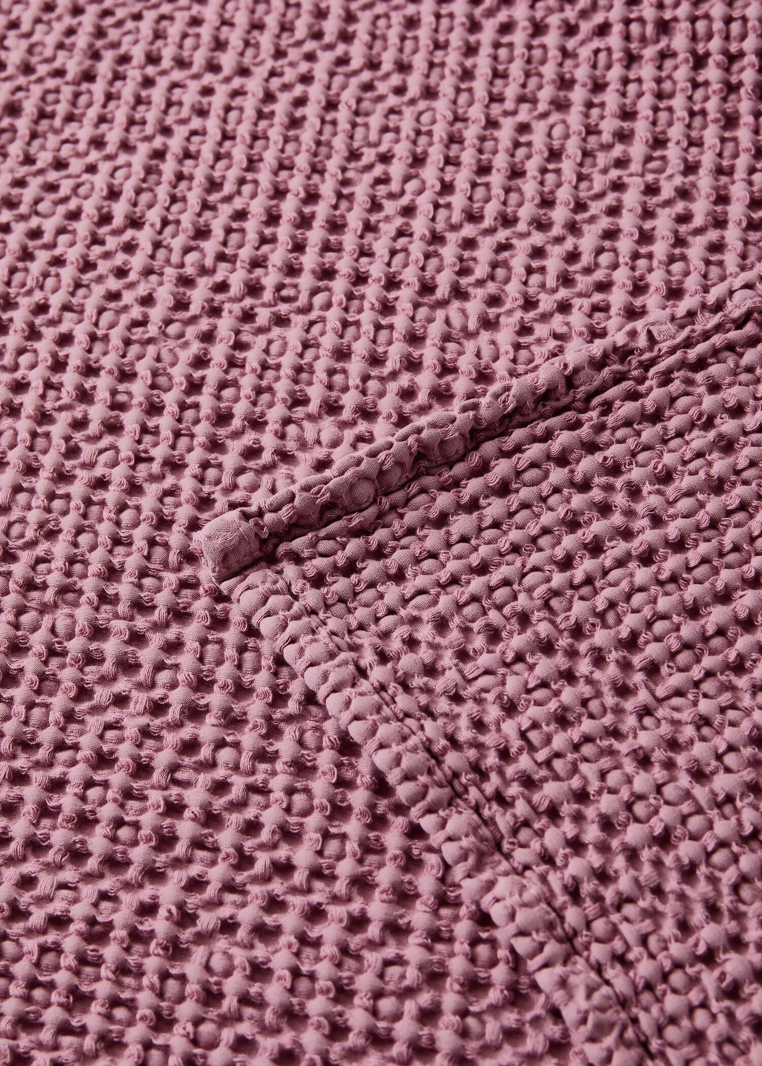 Cotton waffle garment-dyed bedspread for 180/200 cm bed - Details of the article 1