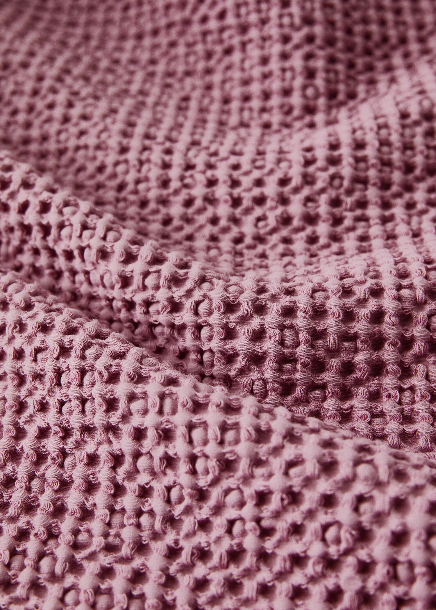 Cotton waffle garment-dyed bedspread for 180/200 cm bed - Details of the article 2