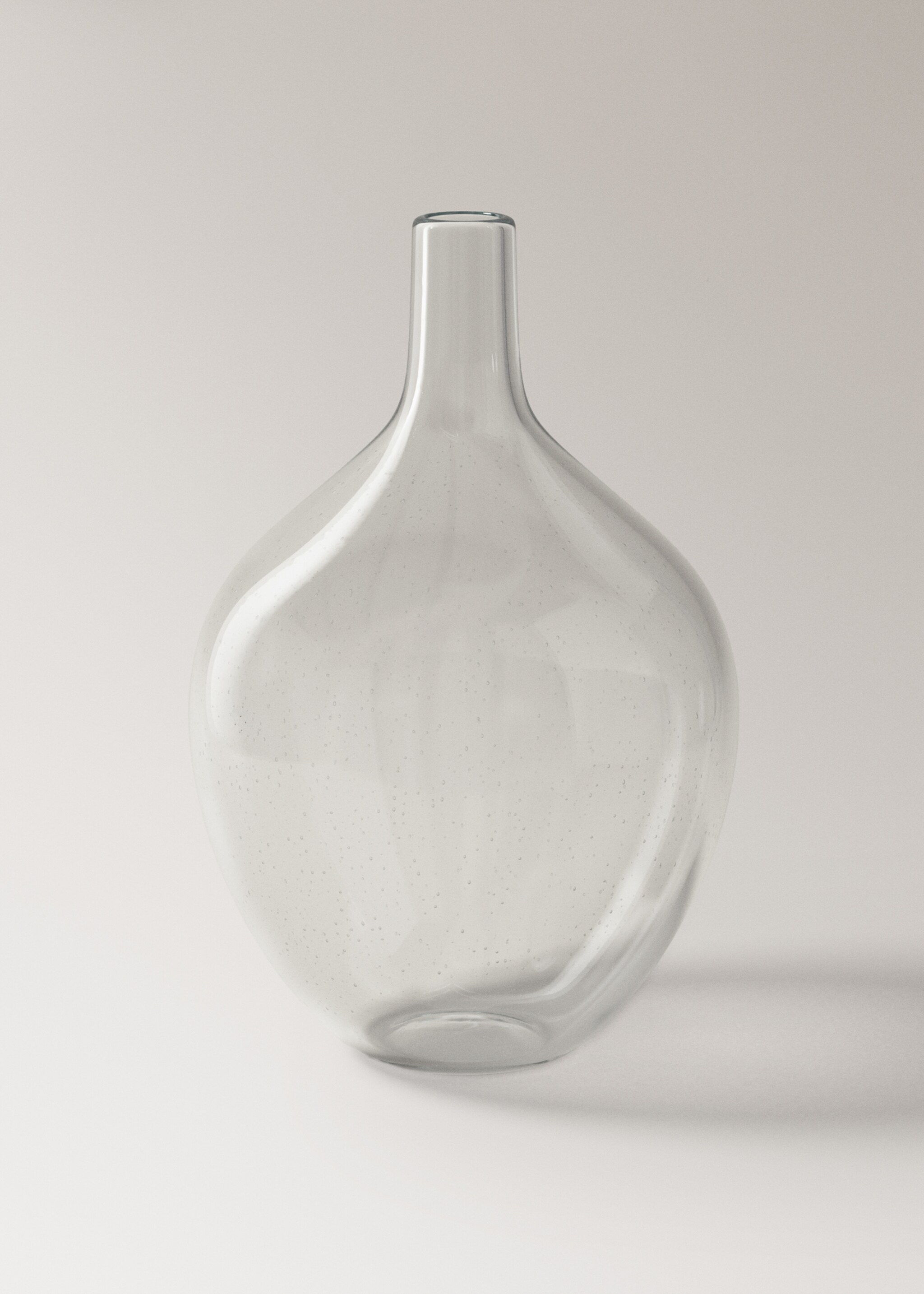 Large bottle glass vase - Article without model, Ice Grey. Ref: 27013307-00.