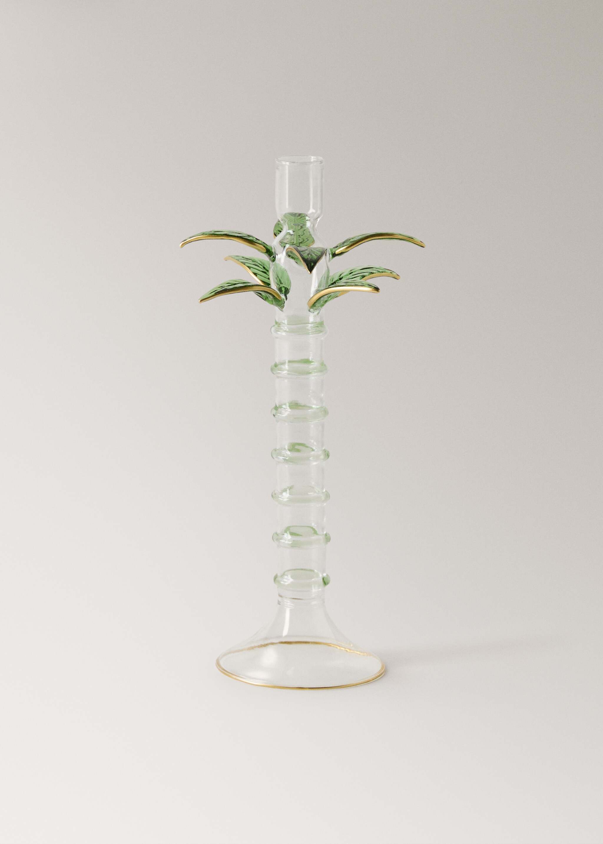 Κηροπήγιο από βοριοπυριτικό γυαλί φοίνικας ψηλό - Προϊόν χωρίς μοντέλο, Πράσινο. Ref: 27013311-00.
