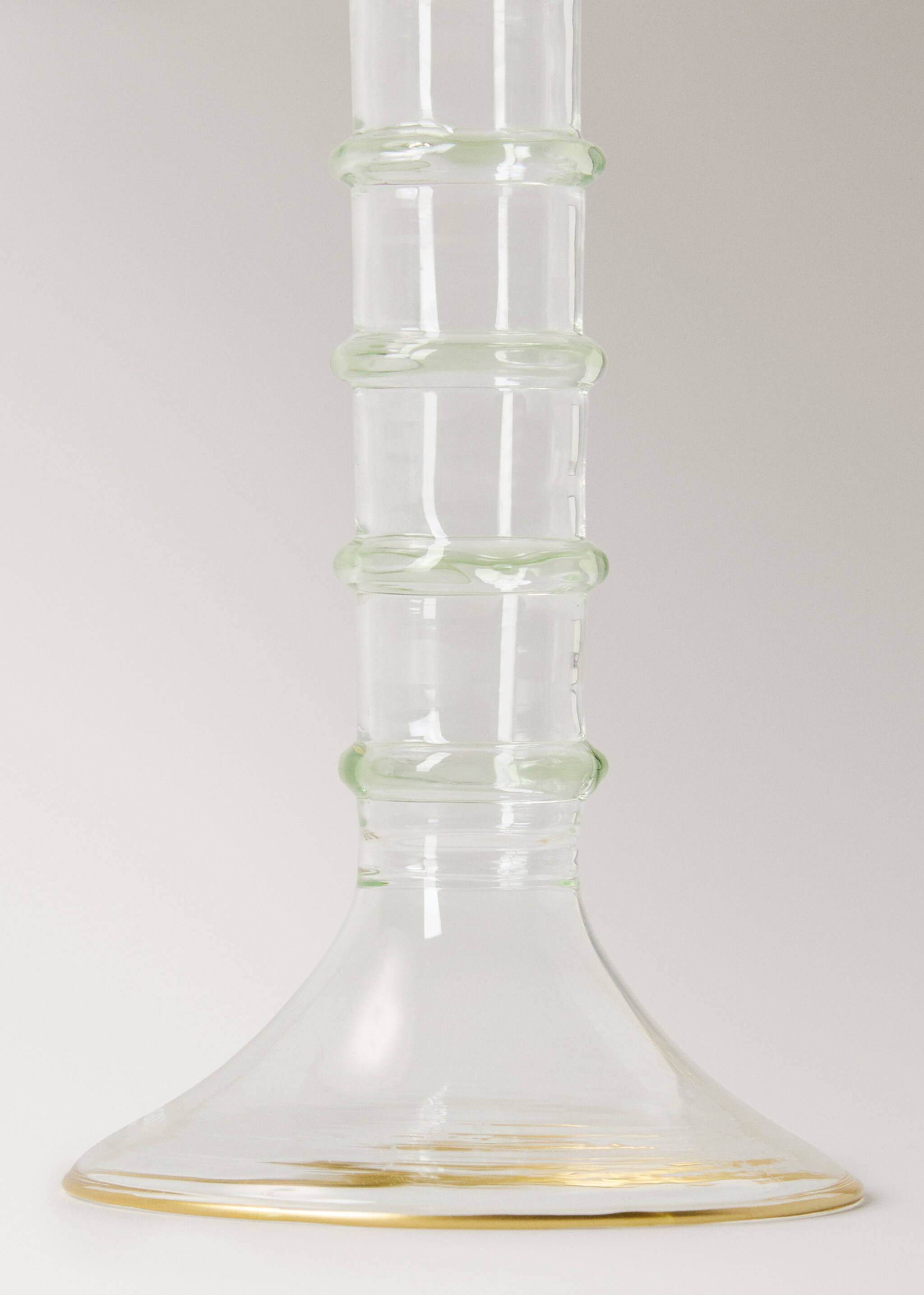 Κηροπήγιο από βοριοπυριτικό γυαλί φοίνικας ψηλό - Λεπτομέρεια του προϊόντος 1, Πράσινο. Ref: 27013311-00.