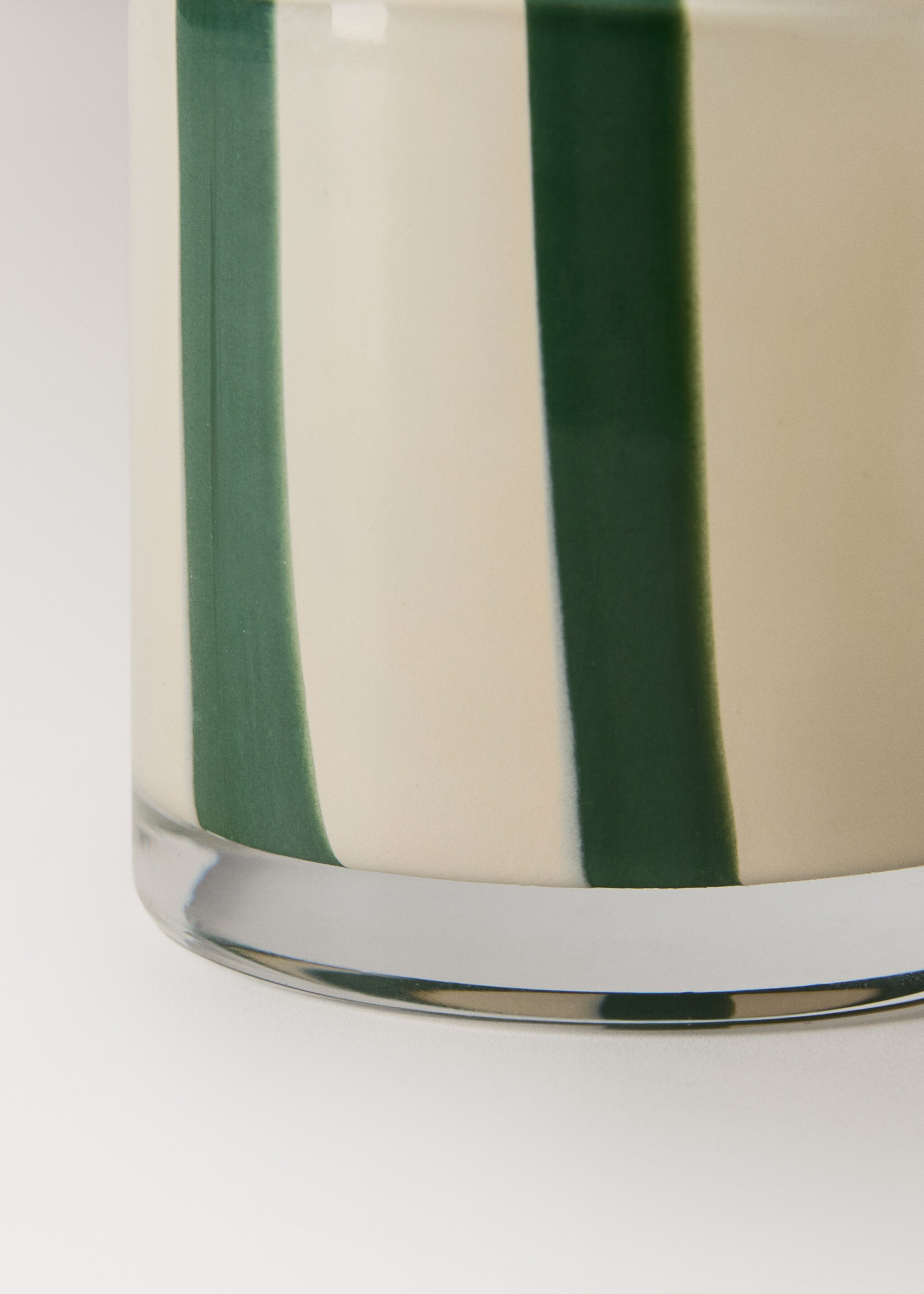 Blown glass candleholder - Details of the article 2, Green. Ref: 27013313-00.