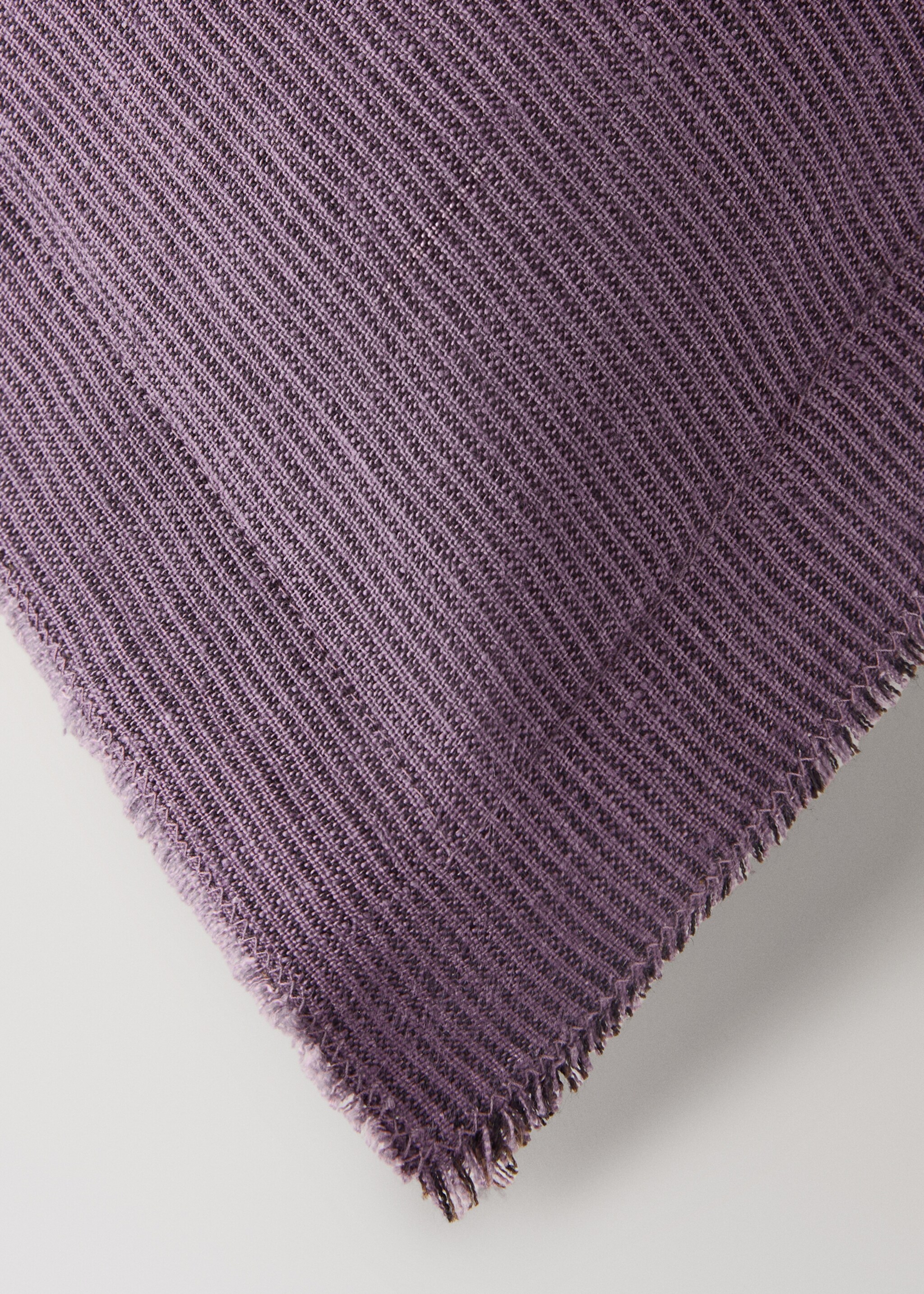 Povlak na polštářek z lnu s prošitím 30x50 cm - Detail zboží 1, Purpurová. Ref: 27013318-00.