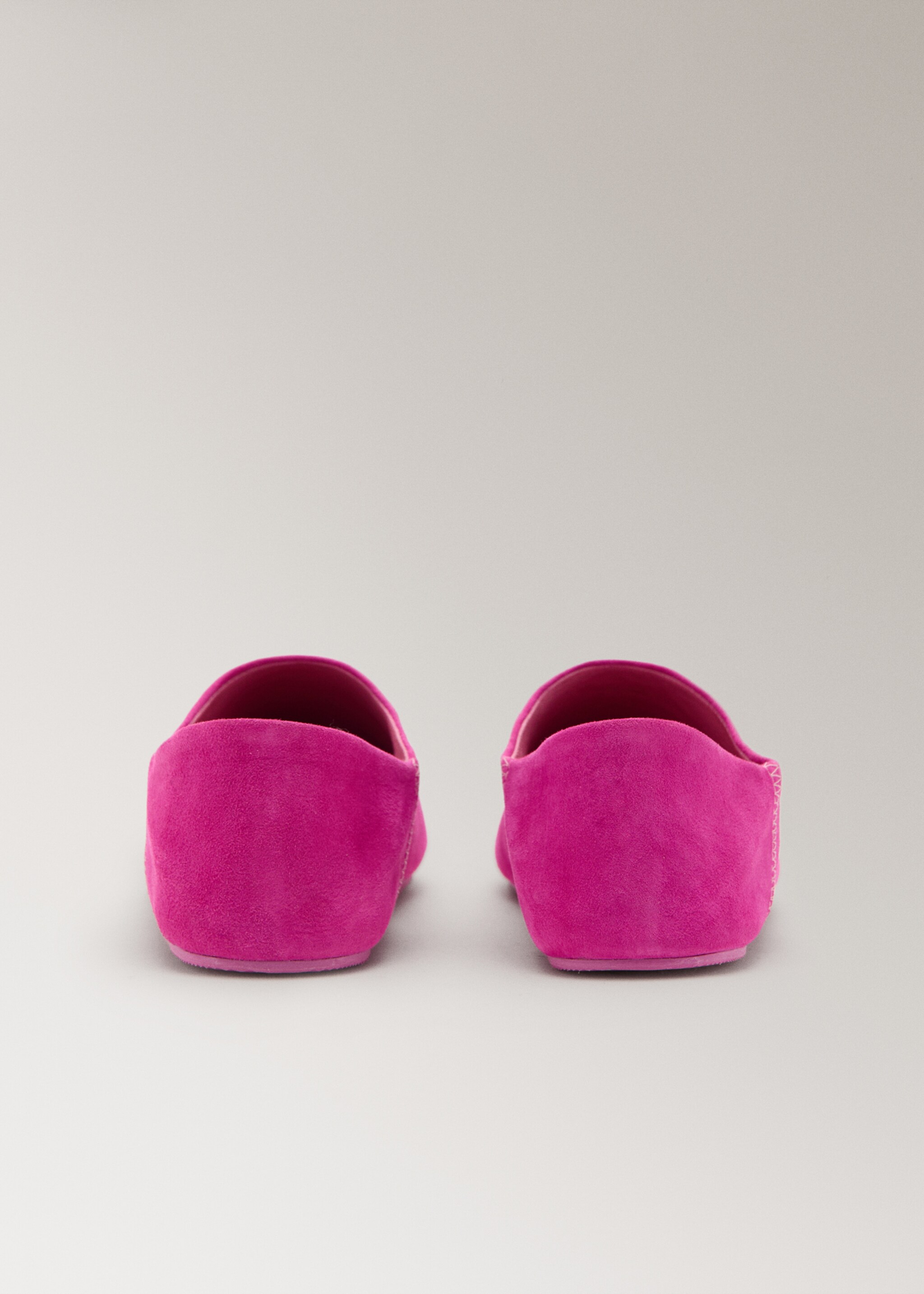 Leather clogs with stitching detail - Details of the article 3, Fuchsia. Ref: 27013319-00.