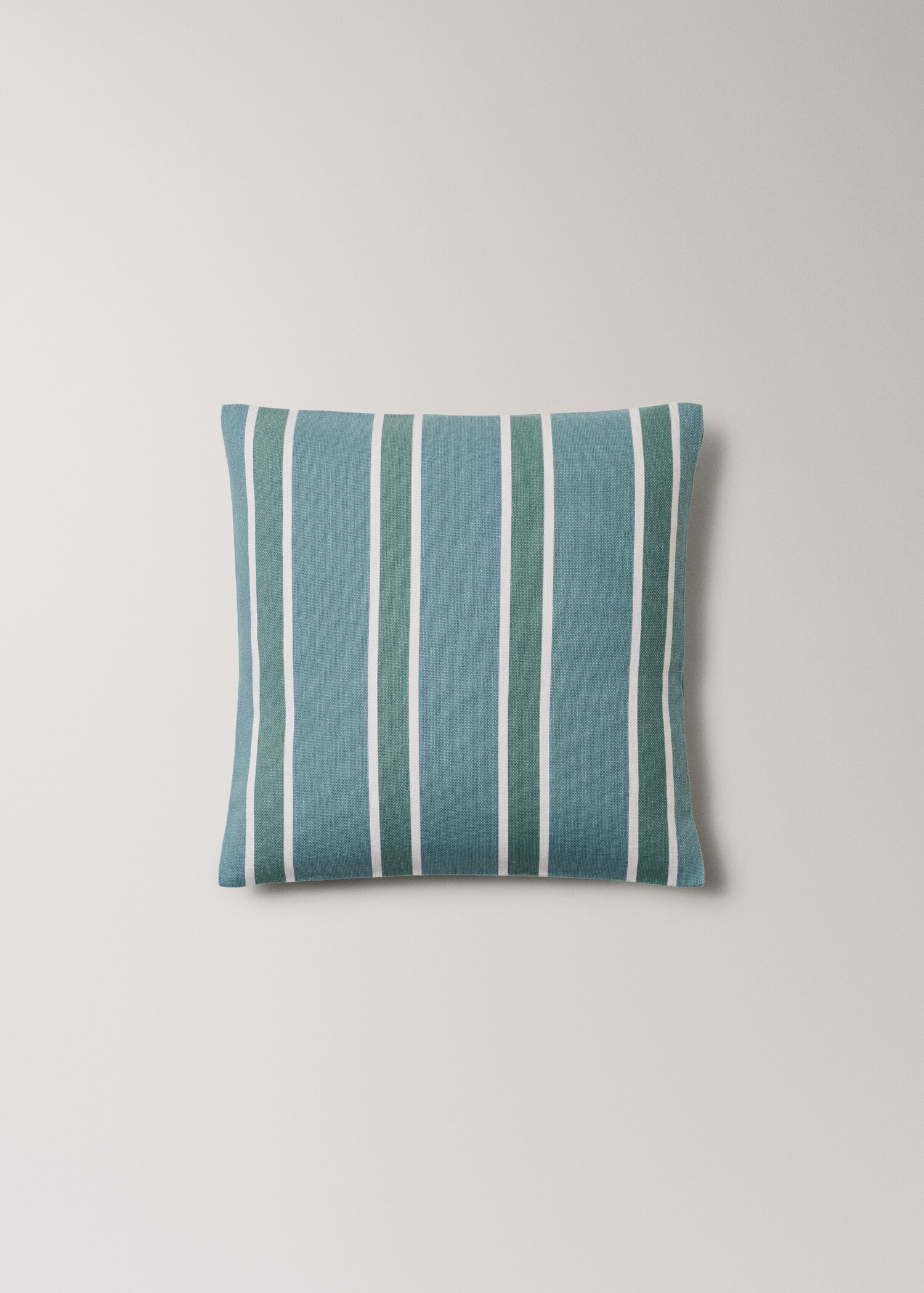 Cotton cushion cover with printed stripes 45x45 cm - Article without model
