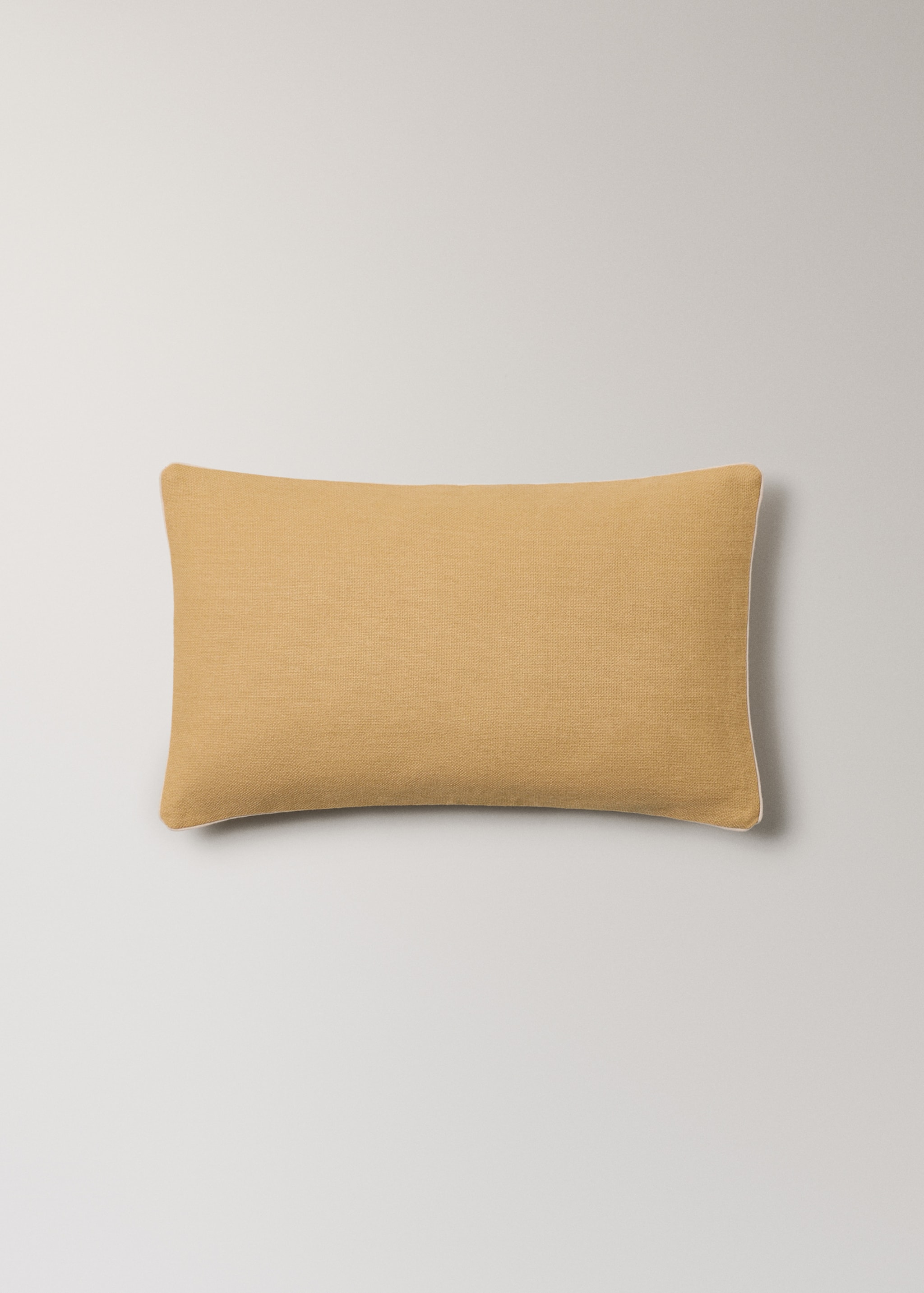 Cotton cushion cover with structure 30x50cm - Article without model, Yellow. Ref: 27013322-00.