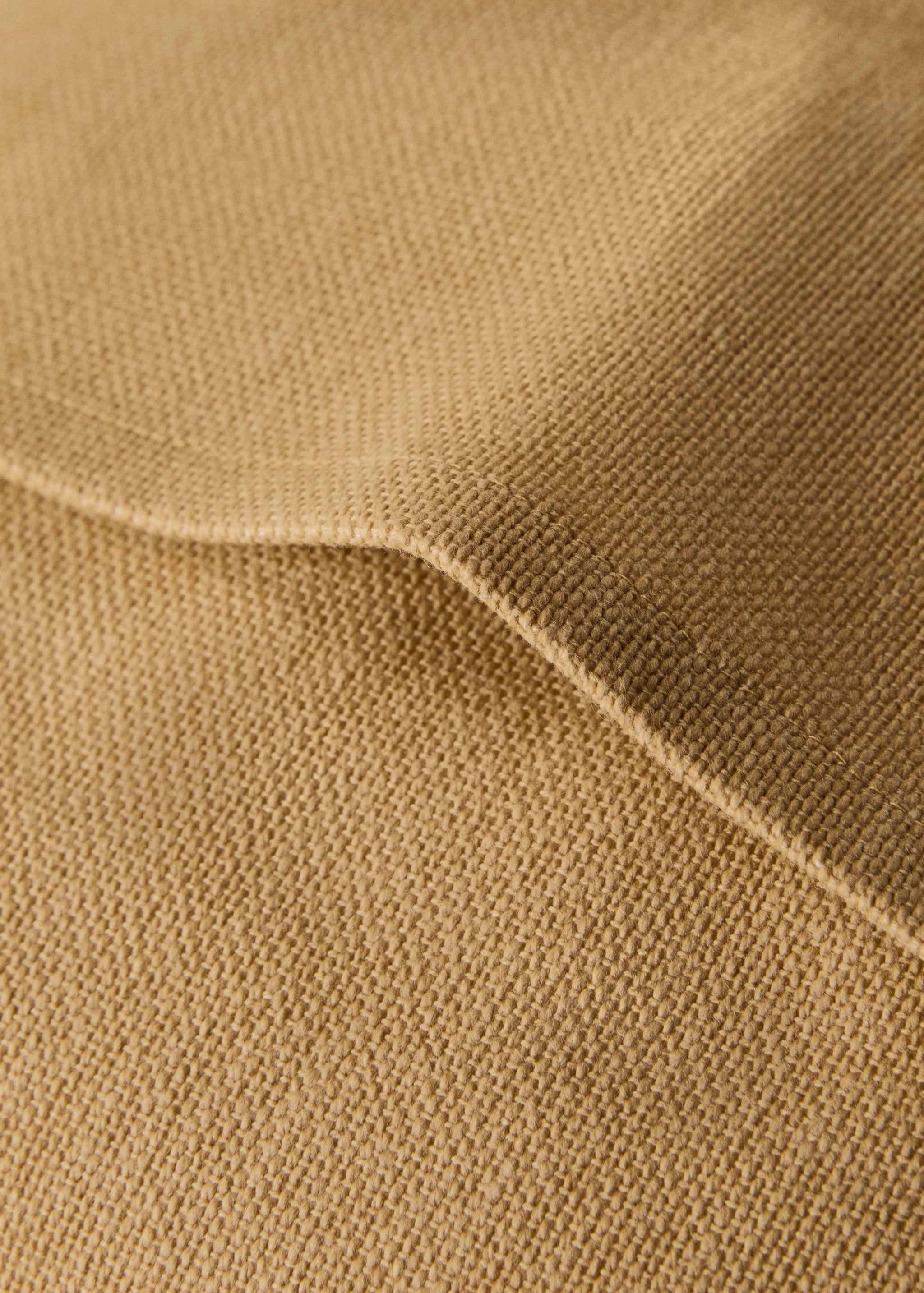 Cotton cushion cover with structure 30x50cm - Details of the article 2, Yellow. Ref: 27013322-00.