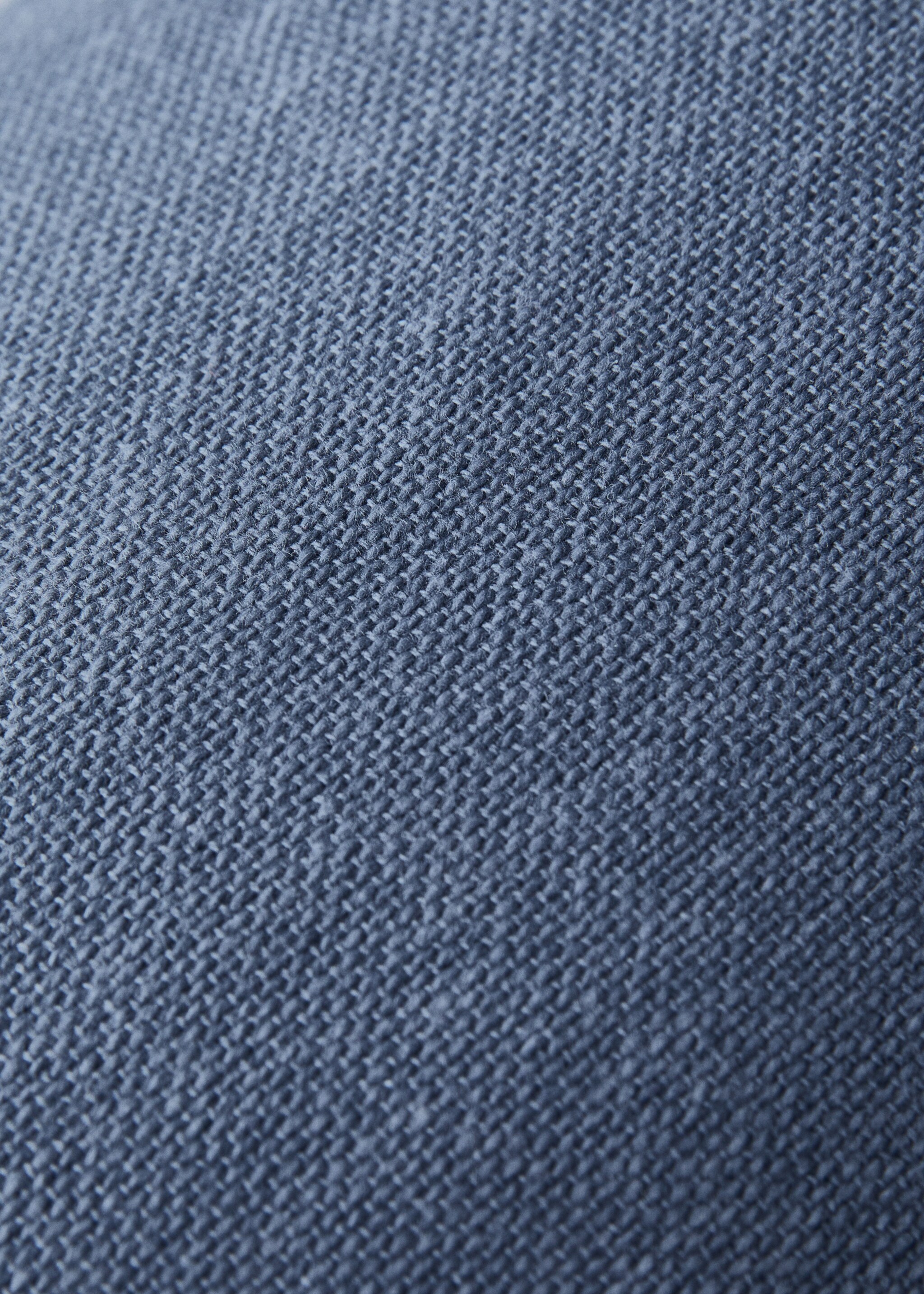 Cotton cushion cover with structure 30x50cm - Details of the article 3, Indigo Blue. Ref: 27013322-00.