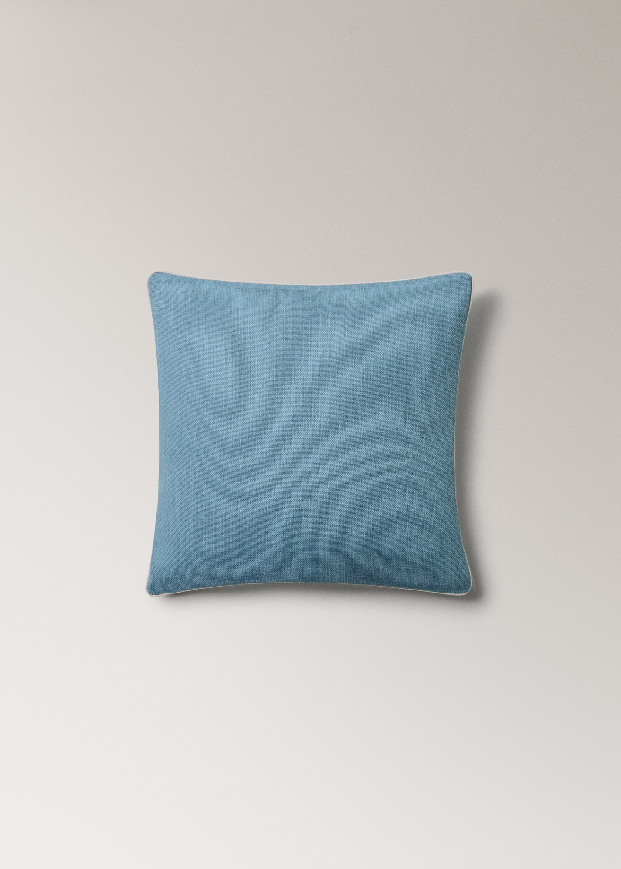 Cotton cushion cover with structure 45x45cm - Article without model, Blue. Ref: 27013323-00.