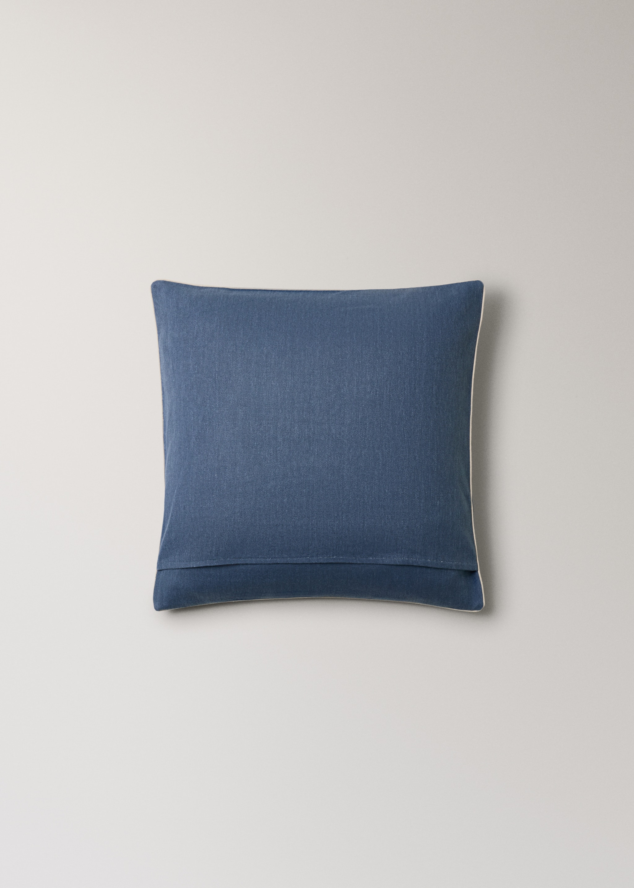 Kussenhoes met biesje 45x45 cm - Detail van het artikel 3, Indigoblauw. Ref: 27013323-00.