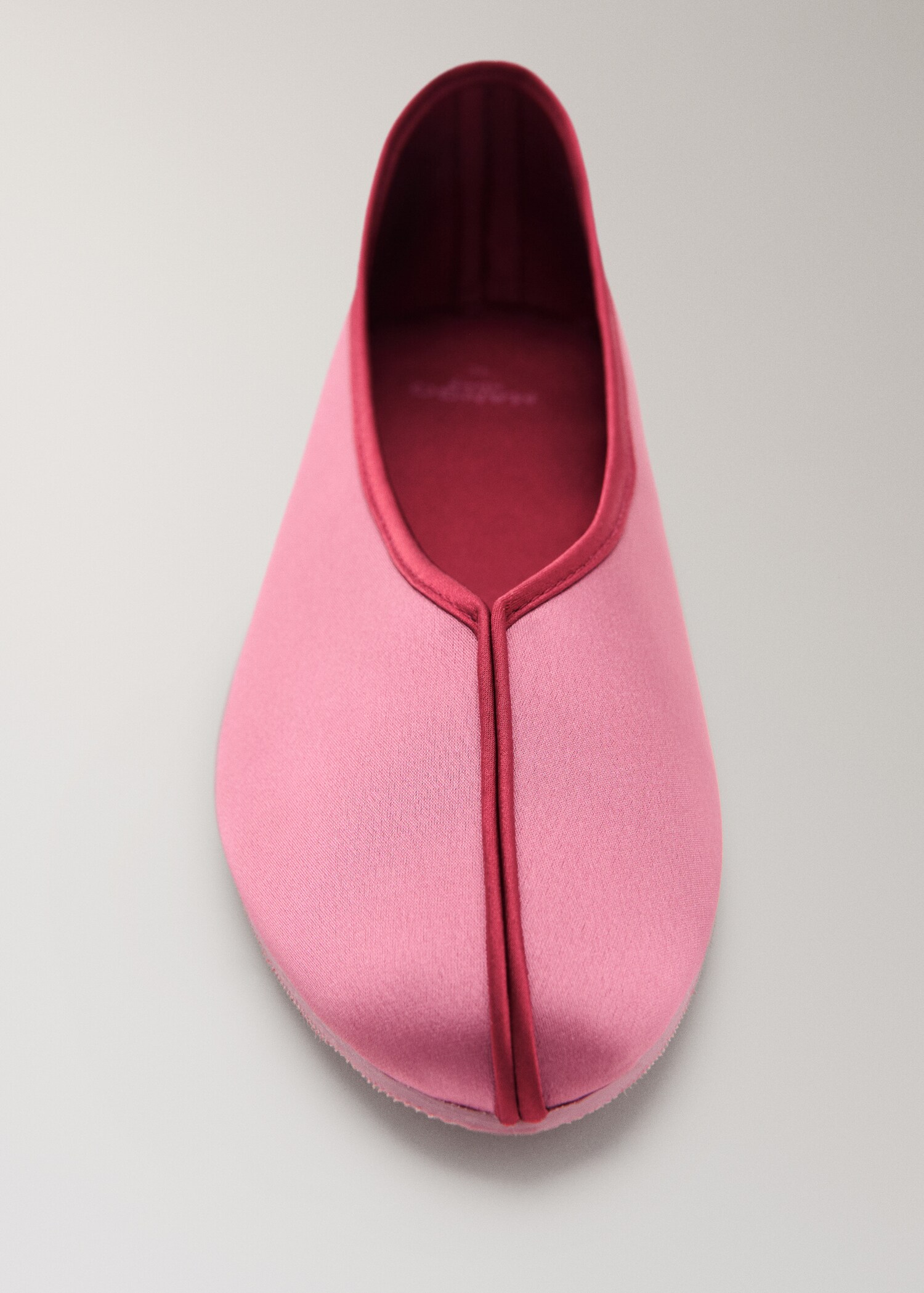 Satin ballet flats with contrast piping - Details of the article 2