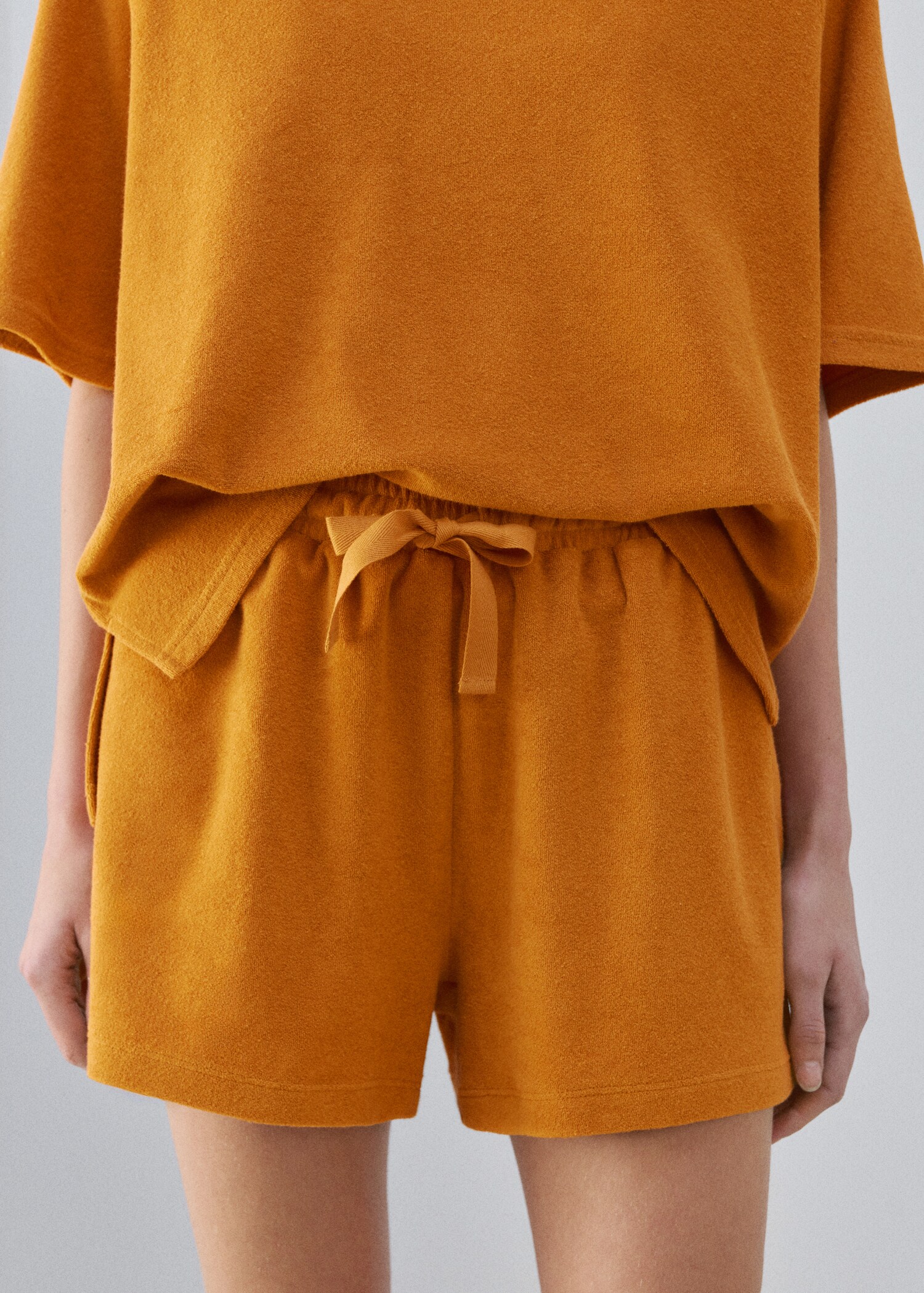 Terry cotton shorts - Medium plane