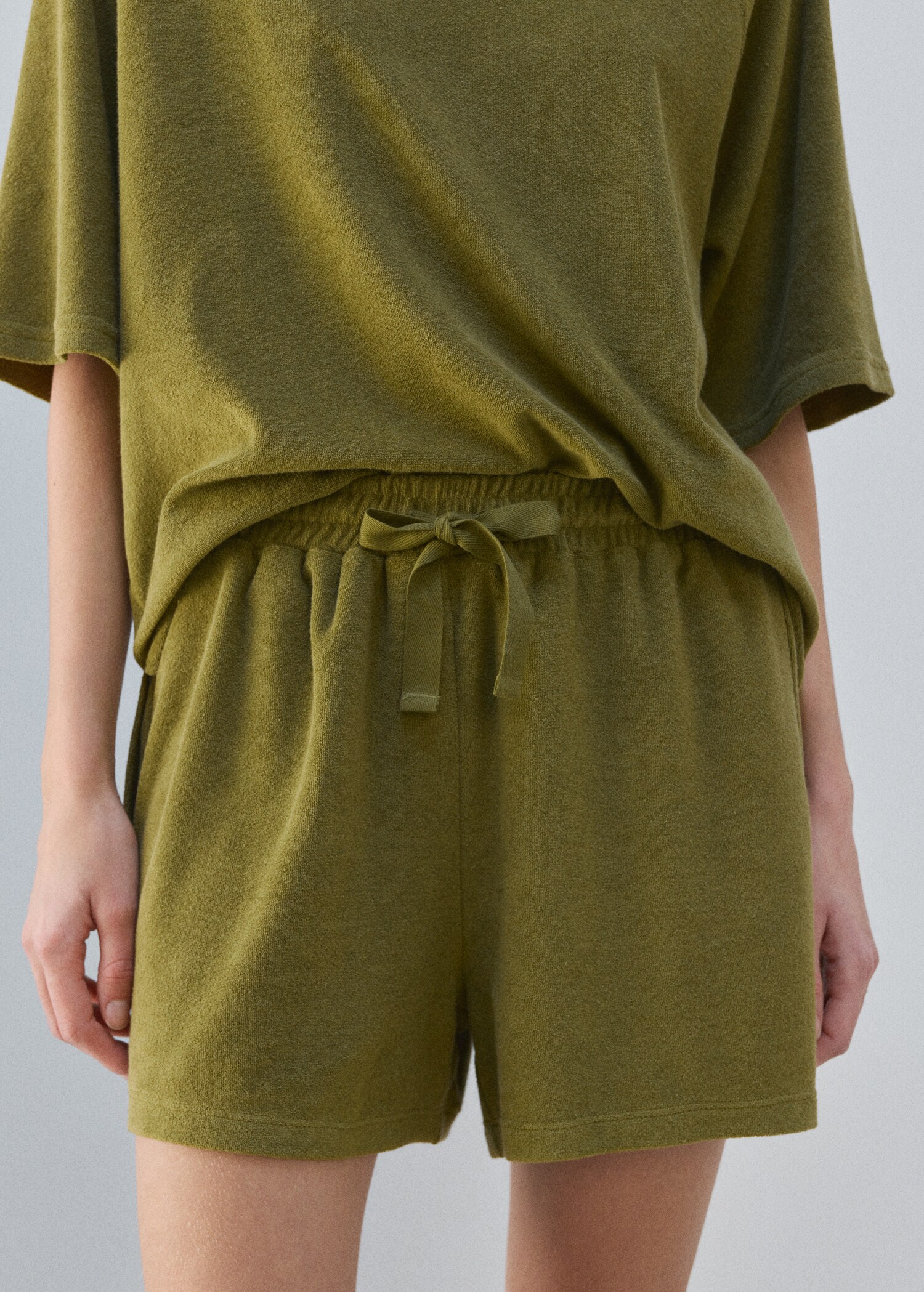 Terry cotton shorts - Medium plane